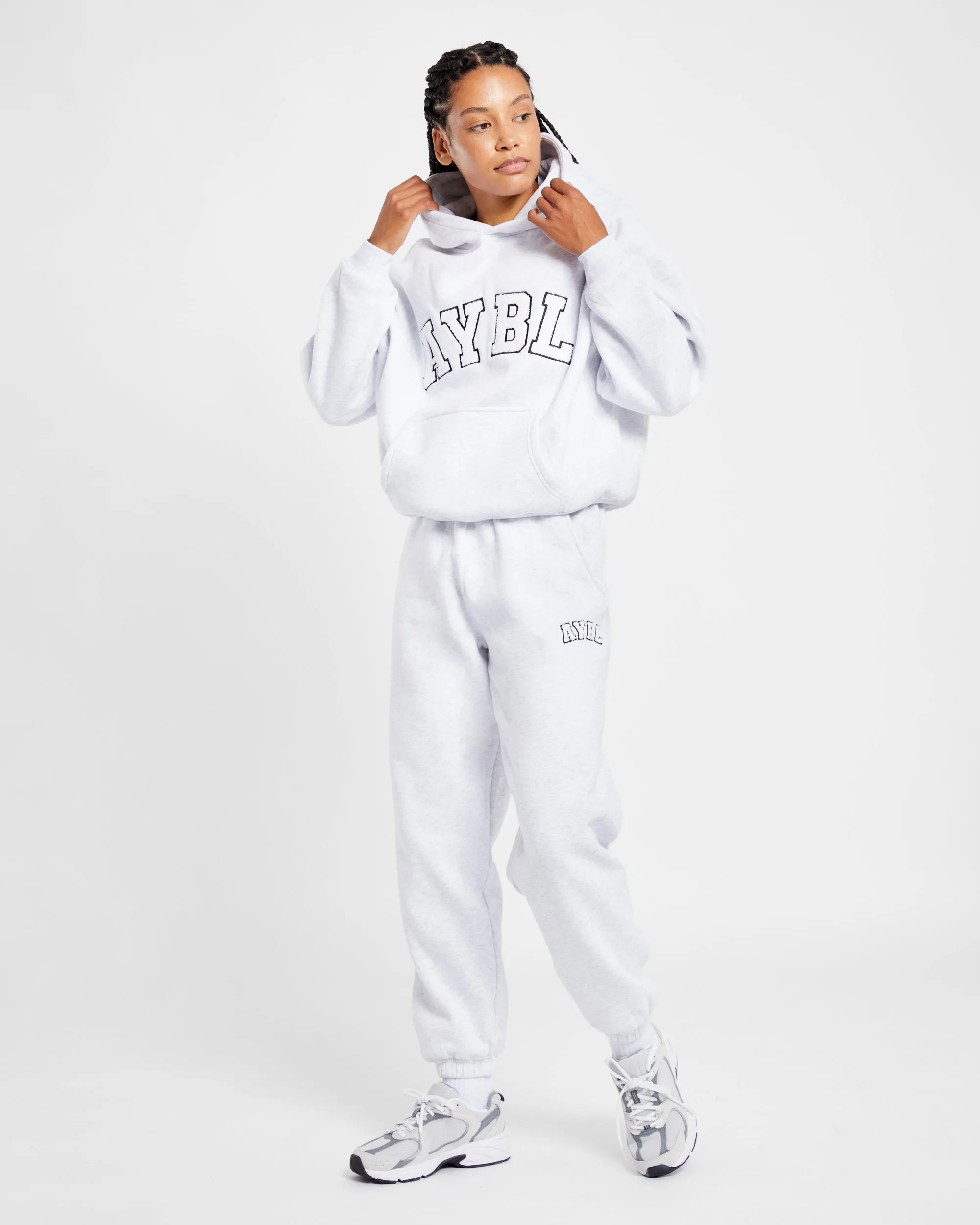 Varsity Oversized Joggers - Heather Grey sold by AYBL product image thumbnail 3