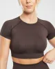 Empower Seamless Crop Top - Cocoa Brown sold by AYBL