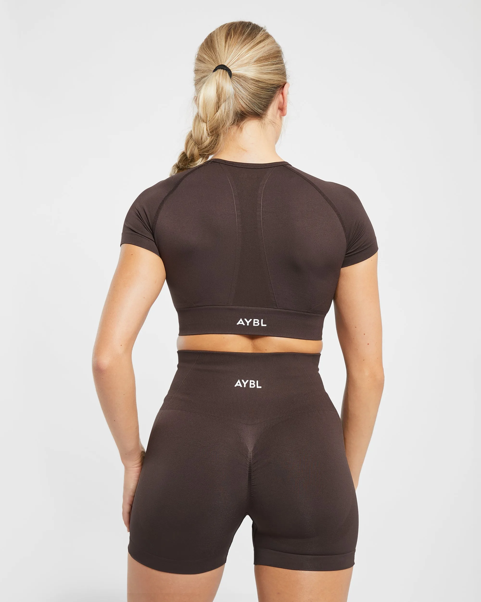 Empower Seamless Crop Top - Cocoa Brown sold by AYBL product image thumbnail 2