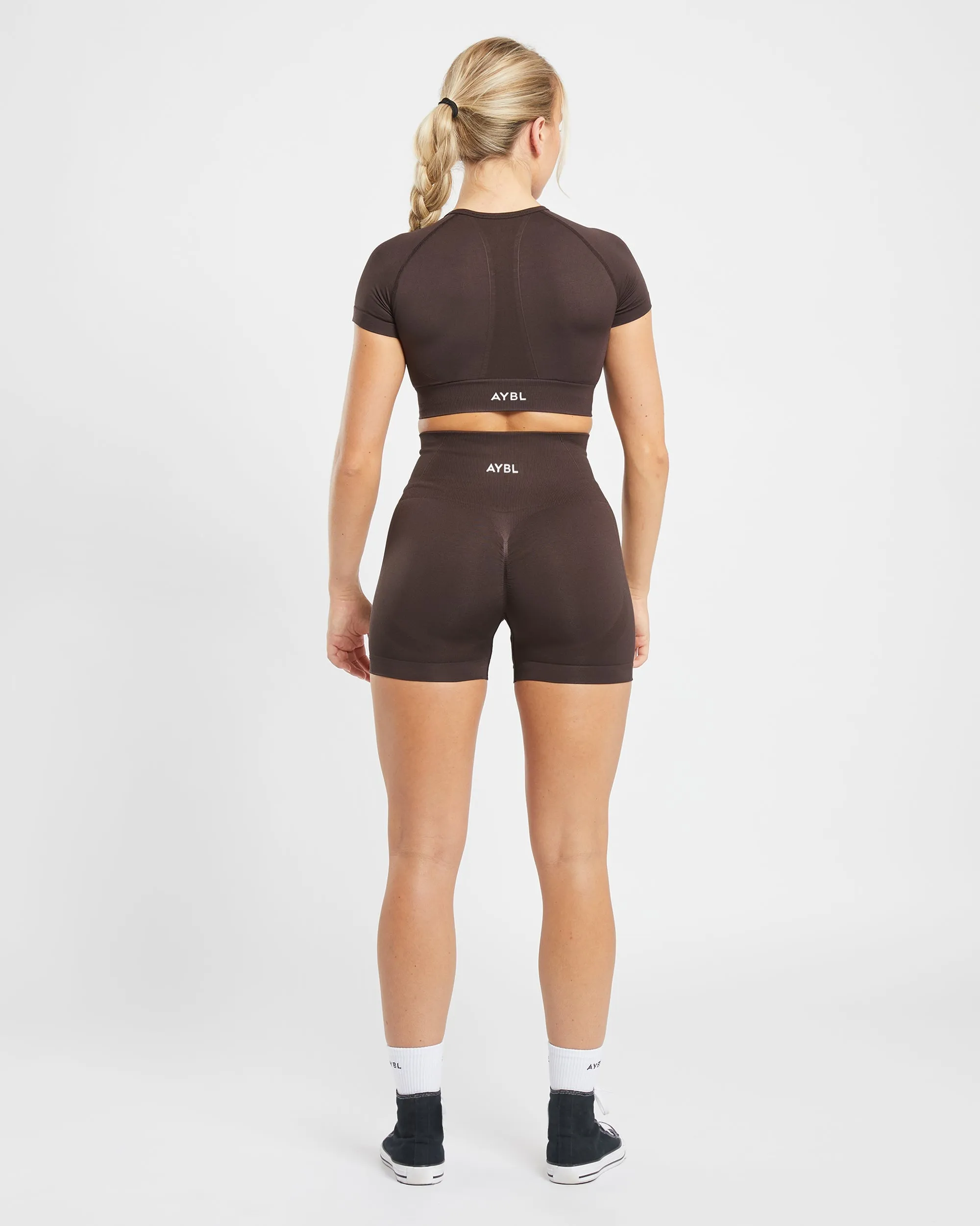 Empower Seamless Crop Top - Cocoa Brown sold by AYBL product image thumbnail 4