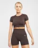 Empower Seamless Crop Top - Cocoa Brown sold by AYBL