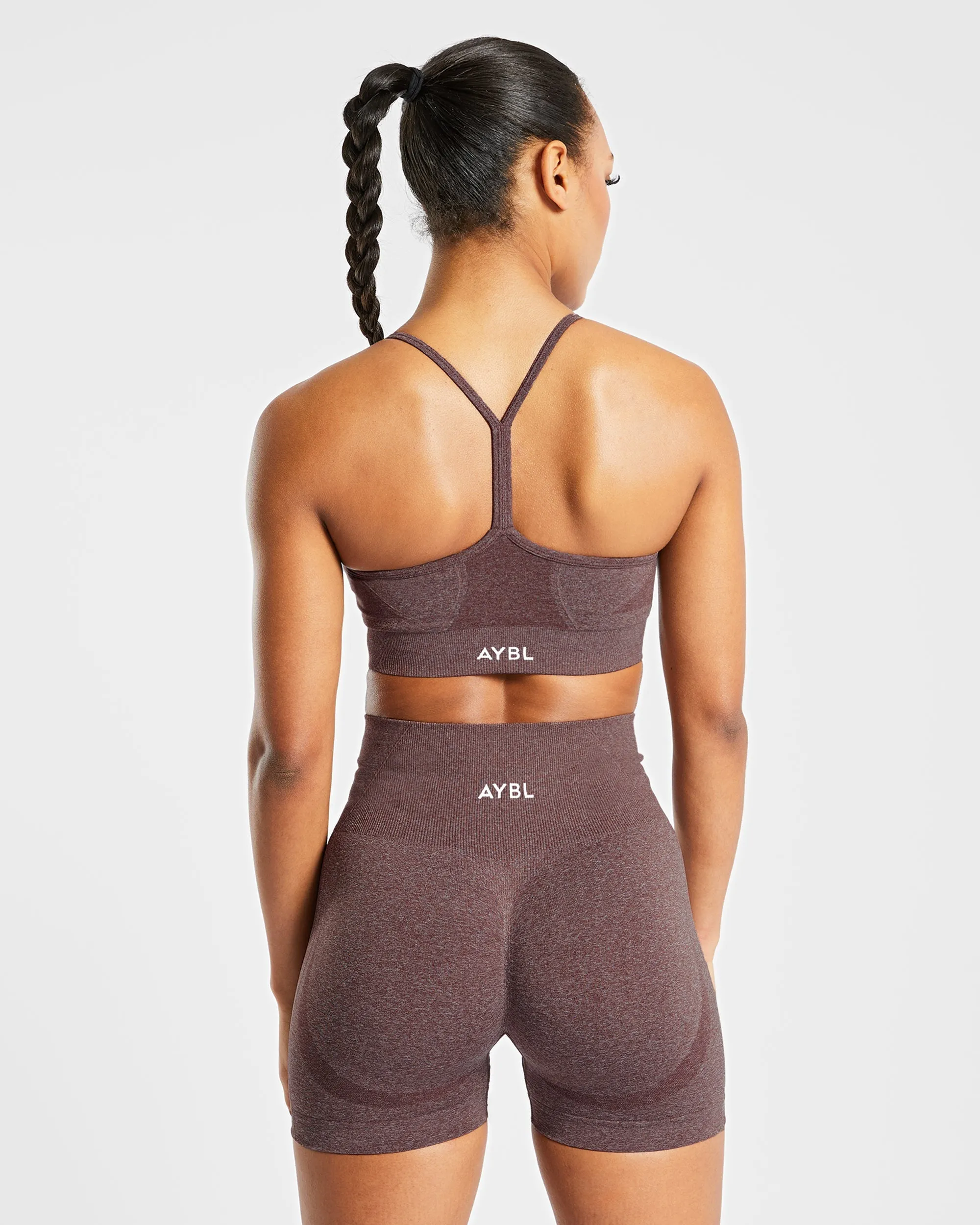 Empower Seamless Sports Bra - Brown Marl sold by AYBL product image thumbnail 2