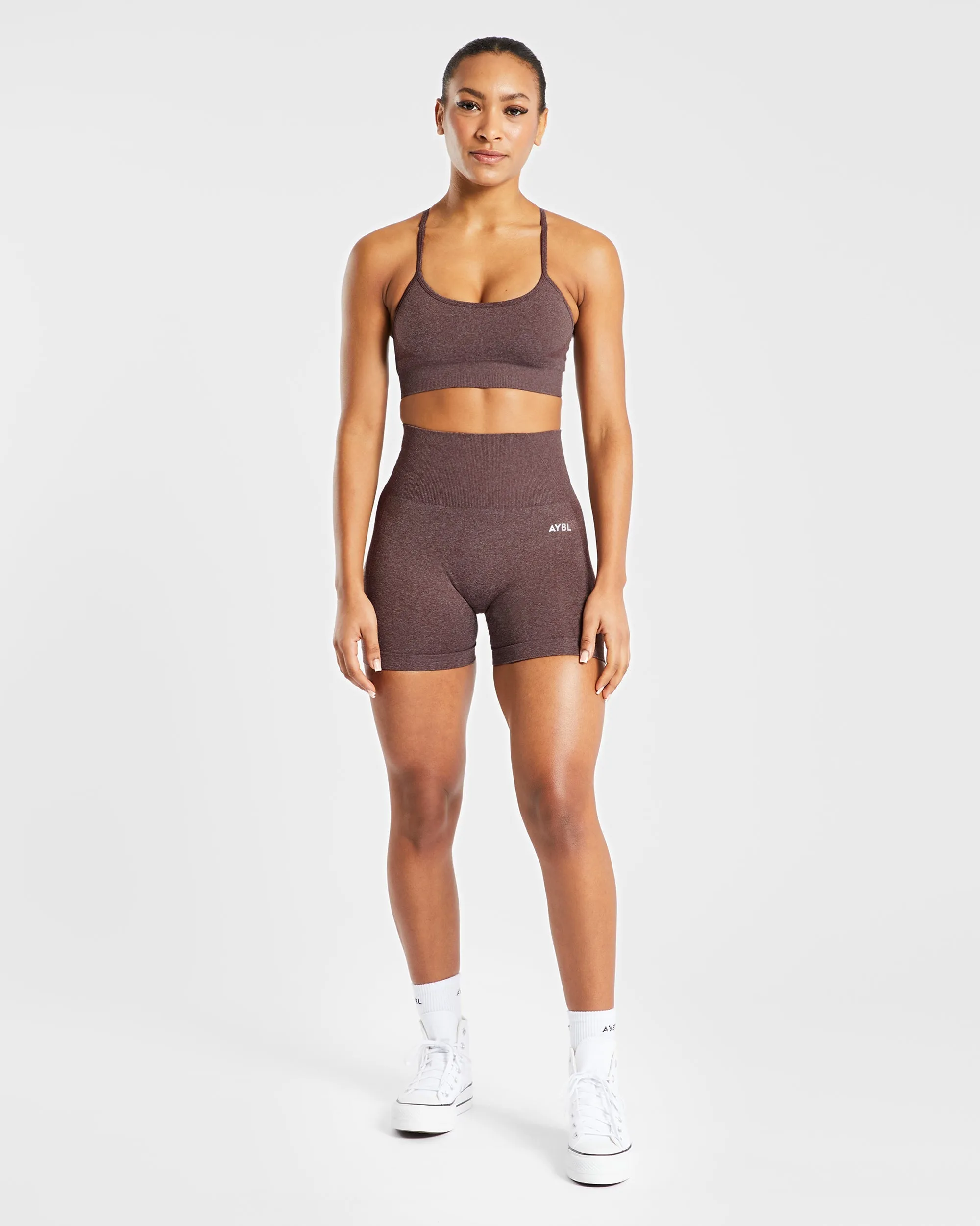 Empower Seamless Sports Bra - Brown Marl sold by AYBL product image thumbnail 3