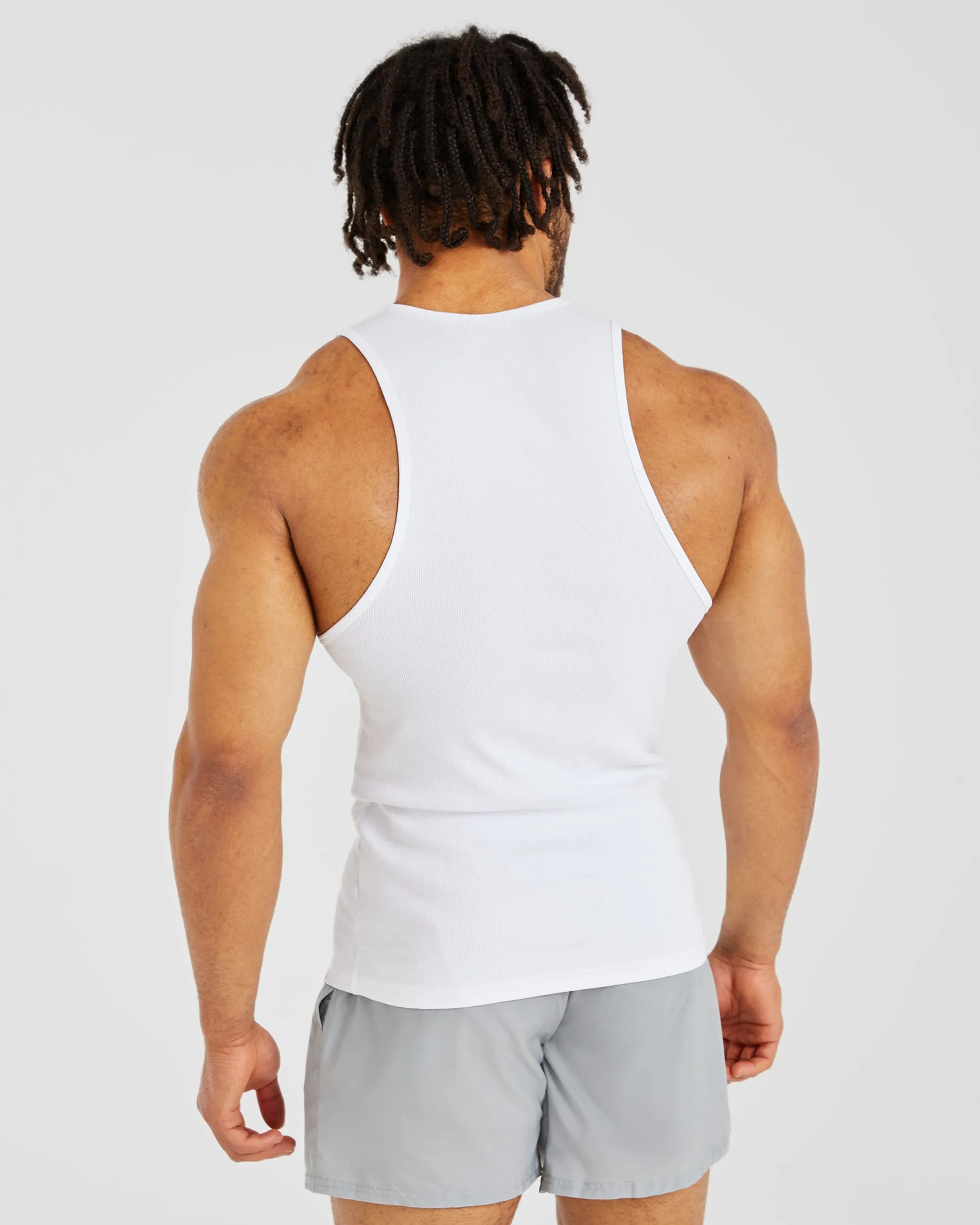 Muscle Ribbed Tank - White sold by AYBL product image thumbnail 2