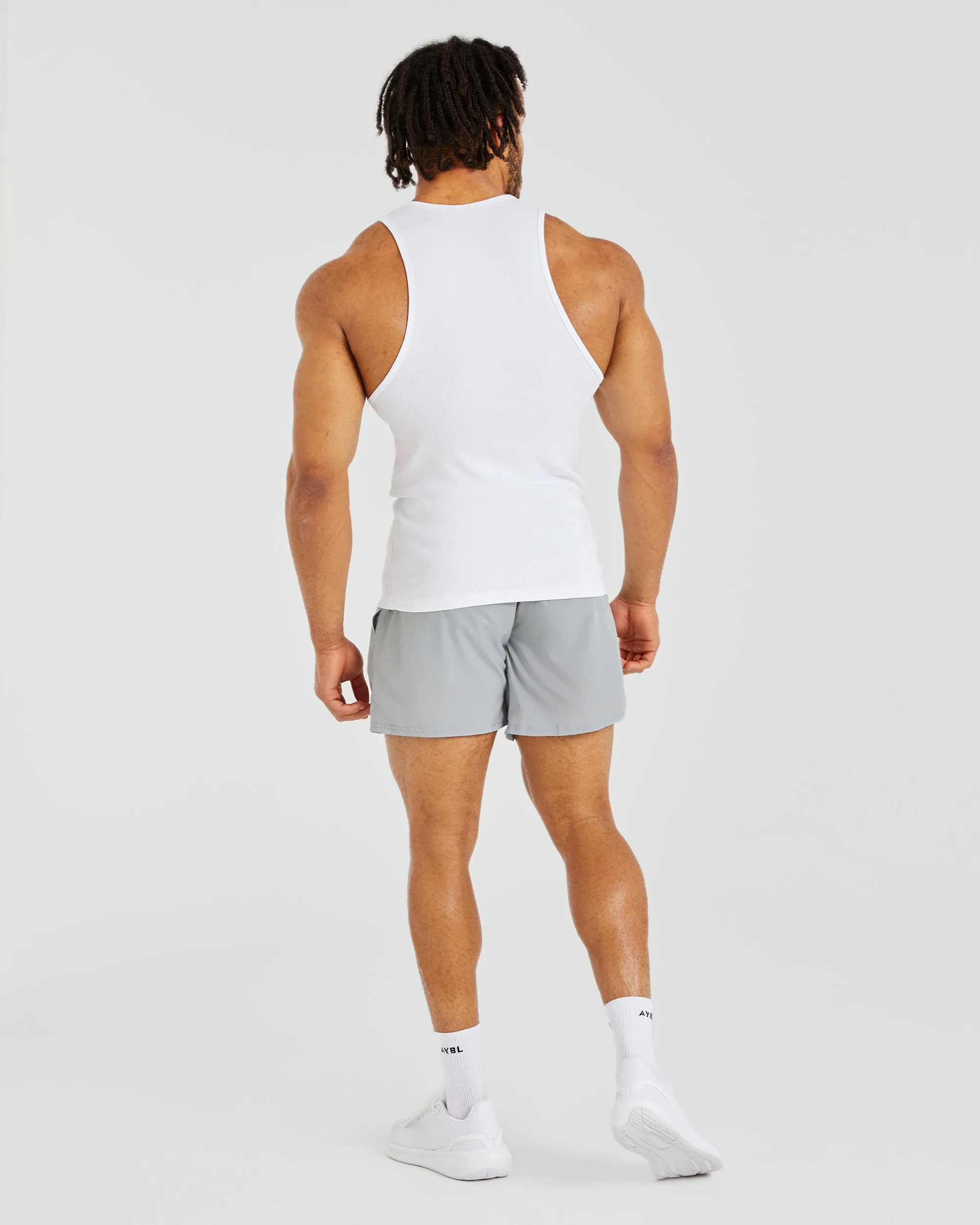 Muscle Ribbed Tank - White sold by AYBL product image thumbnail 4