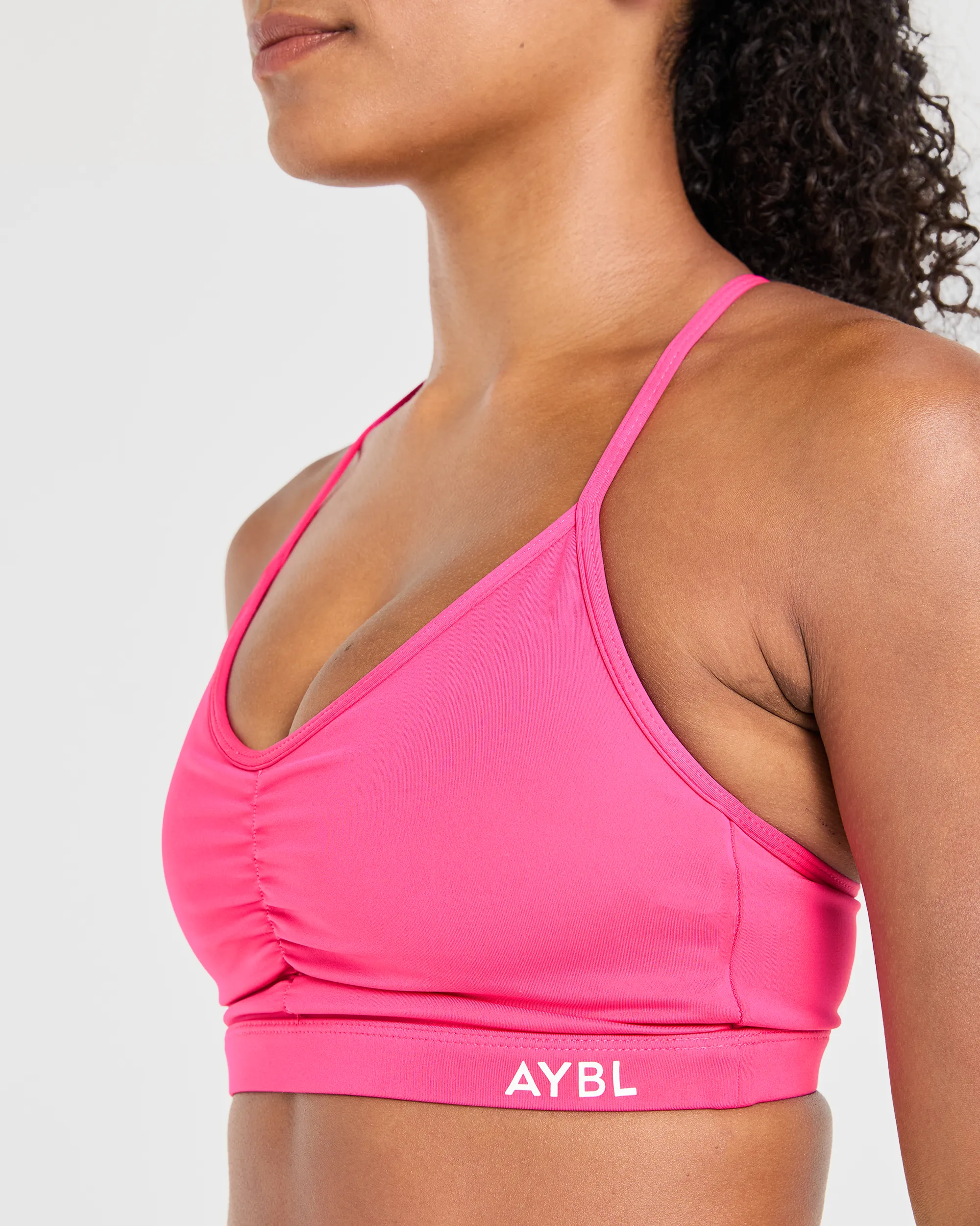 Essential Ruched Sports Bra - Hot Pink sold by AYBL product image thumbnail 5