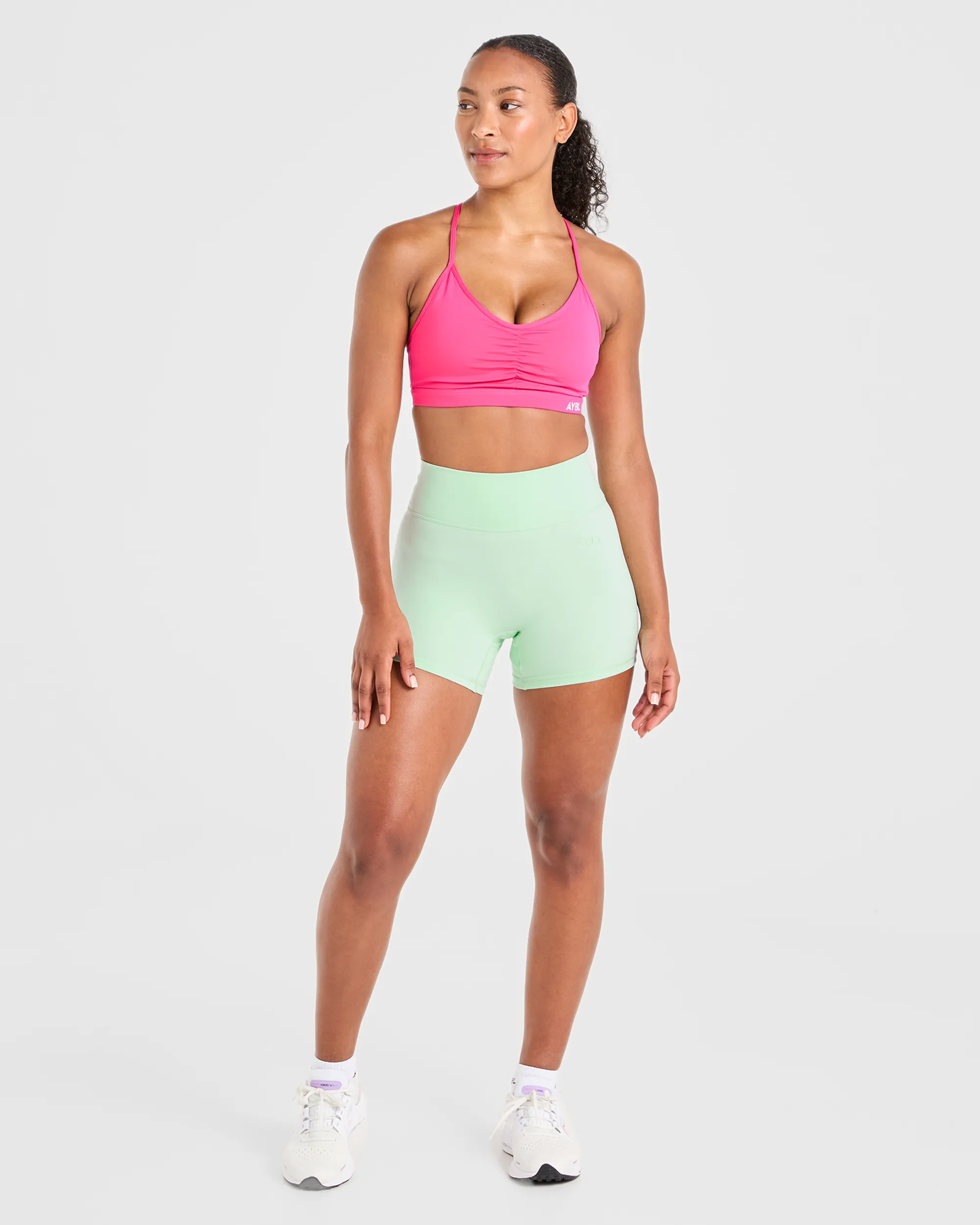 Essential Ruched Sports Bra - Hot Pink sold by AYBL product image thumbnail 3