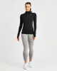 Motion Seamless 1/2 Zip Pullover - Black sold by AYBL