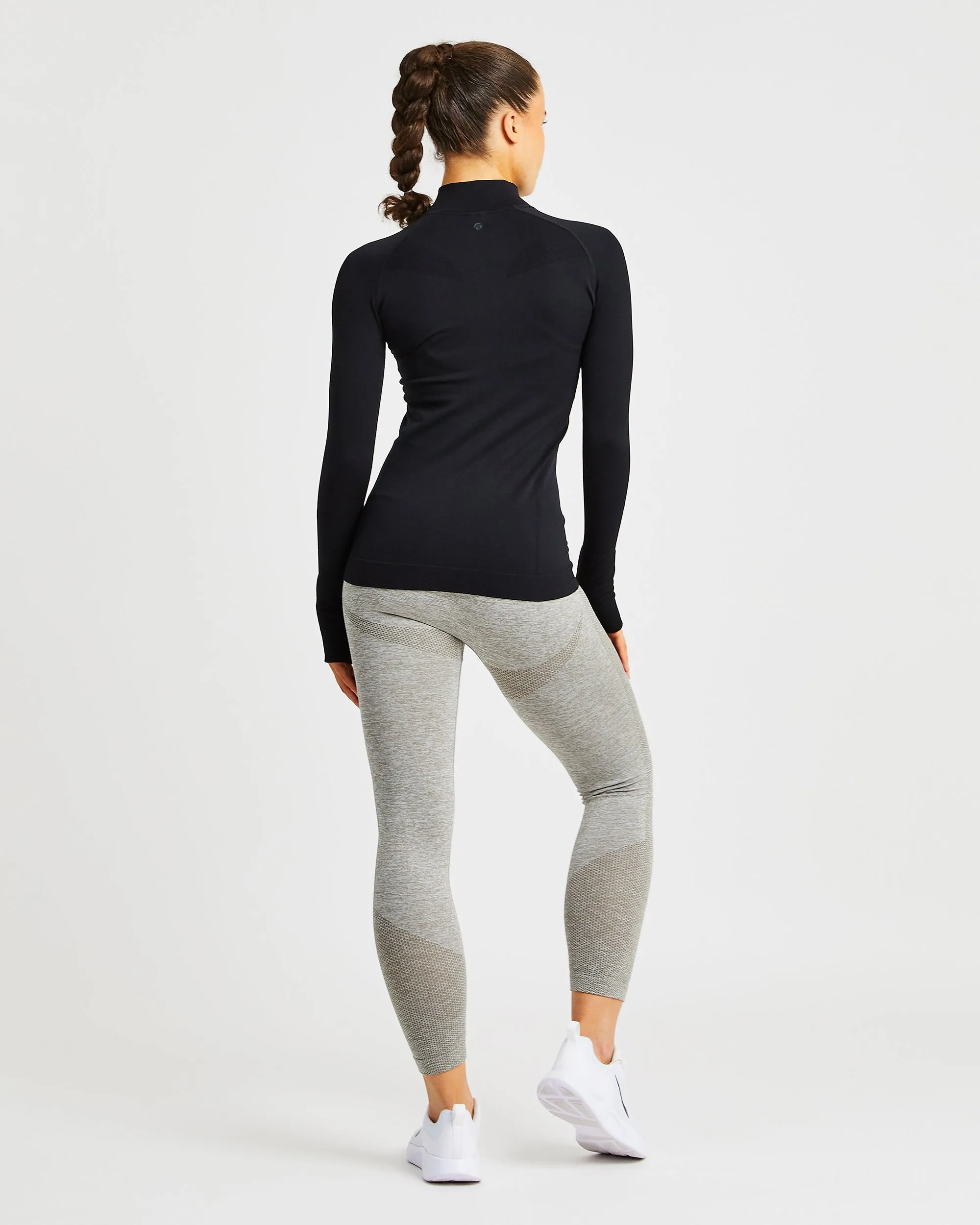 Motion Seamless 1/2 Zip Pullover - Black sold by AYBL product image thumbnail 4