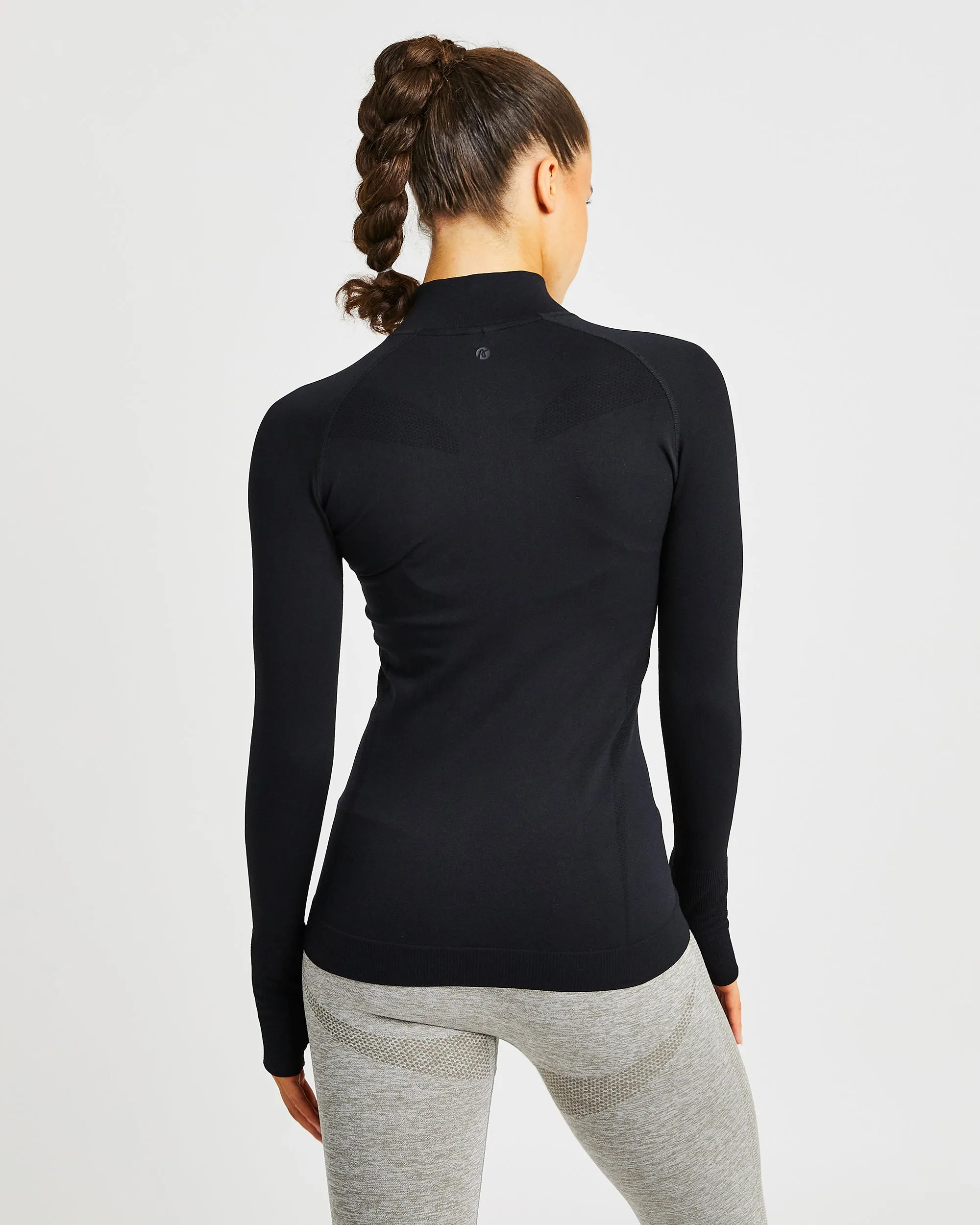 Motion Seamless 1/2 Zip Pullover - Black sold by AYBL product image thumbnail 2