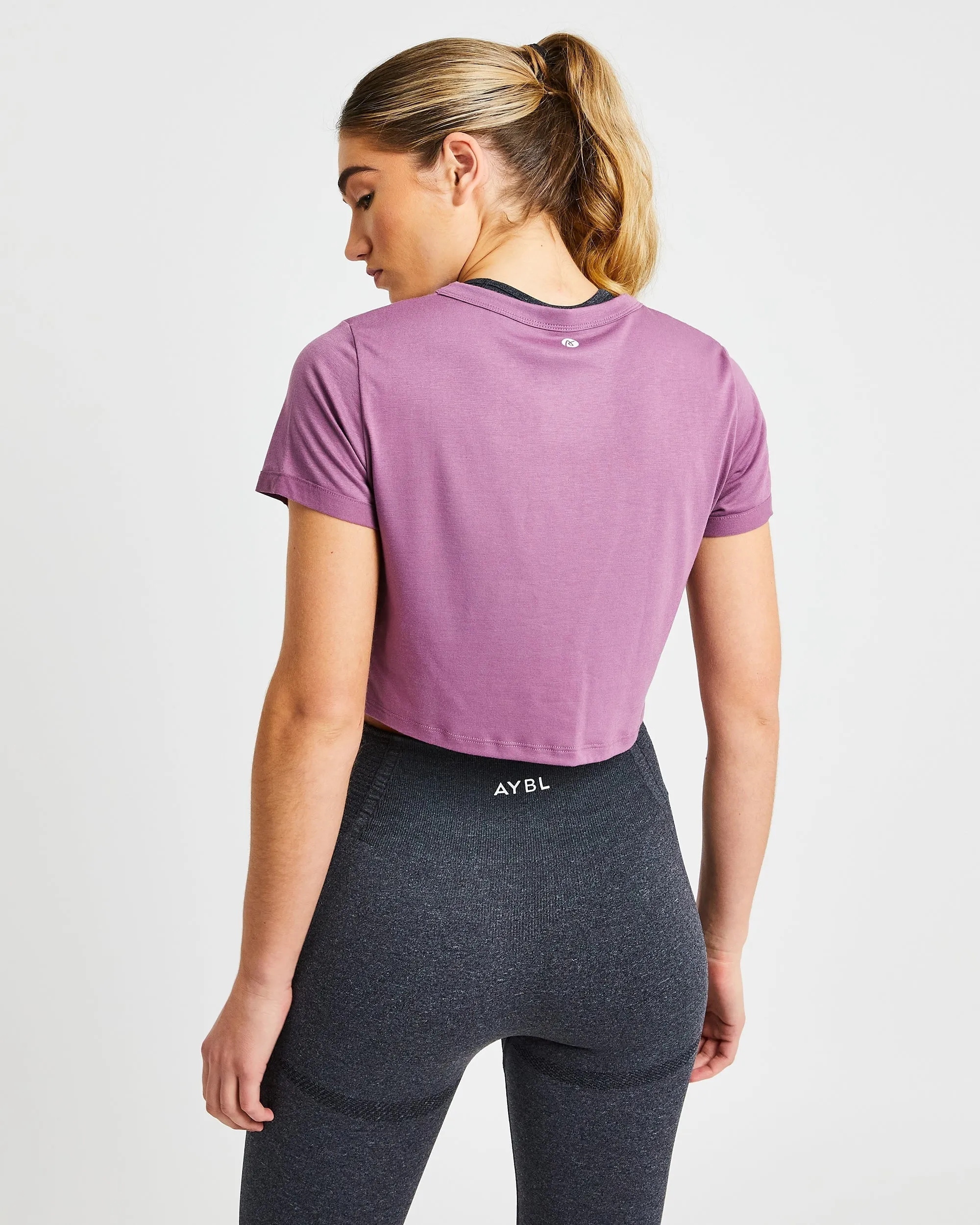 Element Crop Top - Mauve Purple sold by AYBL product image thumbnail 2