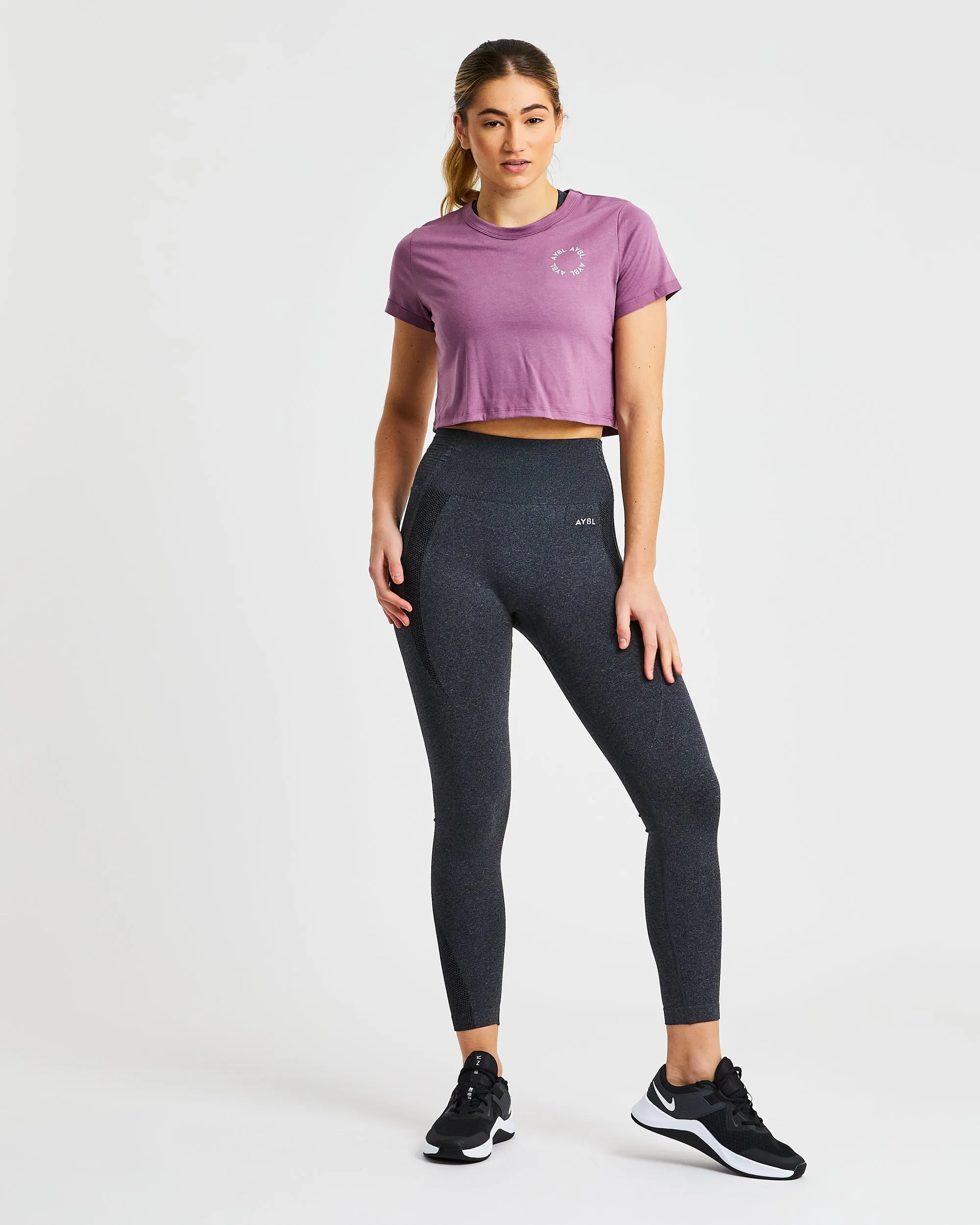Element Crop Top - Mauve Purple sold by AYBL product image thumbnail 3