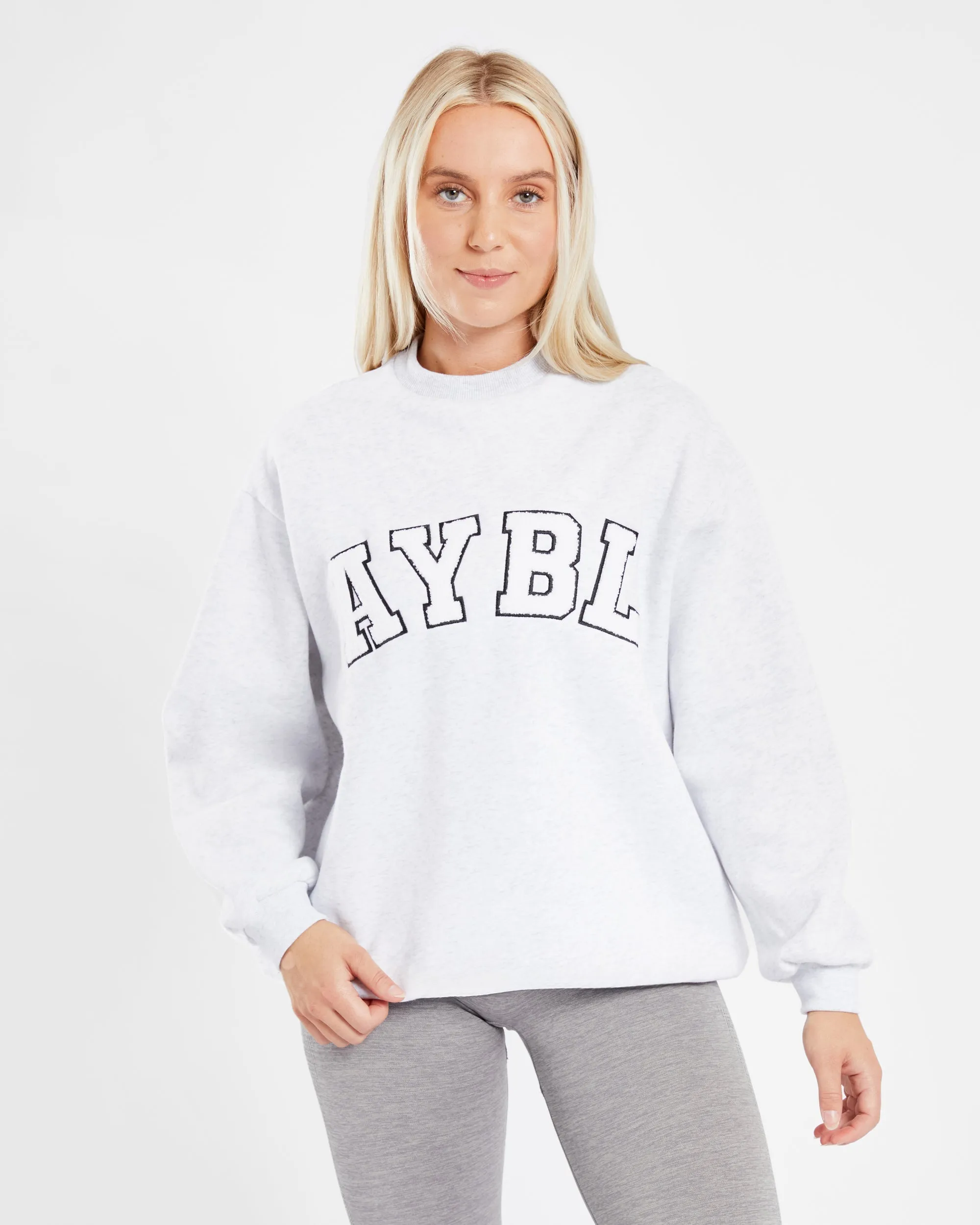 Varsity Oversized Sweatshirt - Heather Grey sold by AYBL