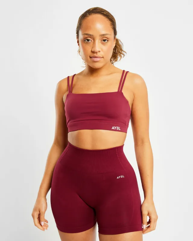 Essential Bandeau Sports Bra - Rumba Red sold by AYBL