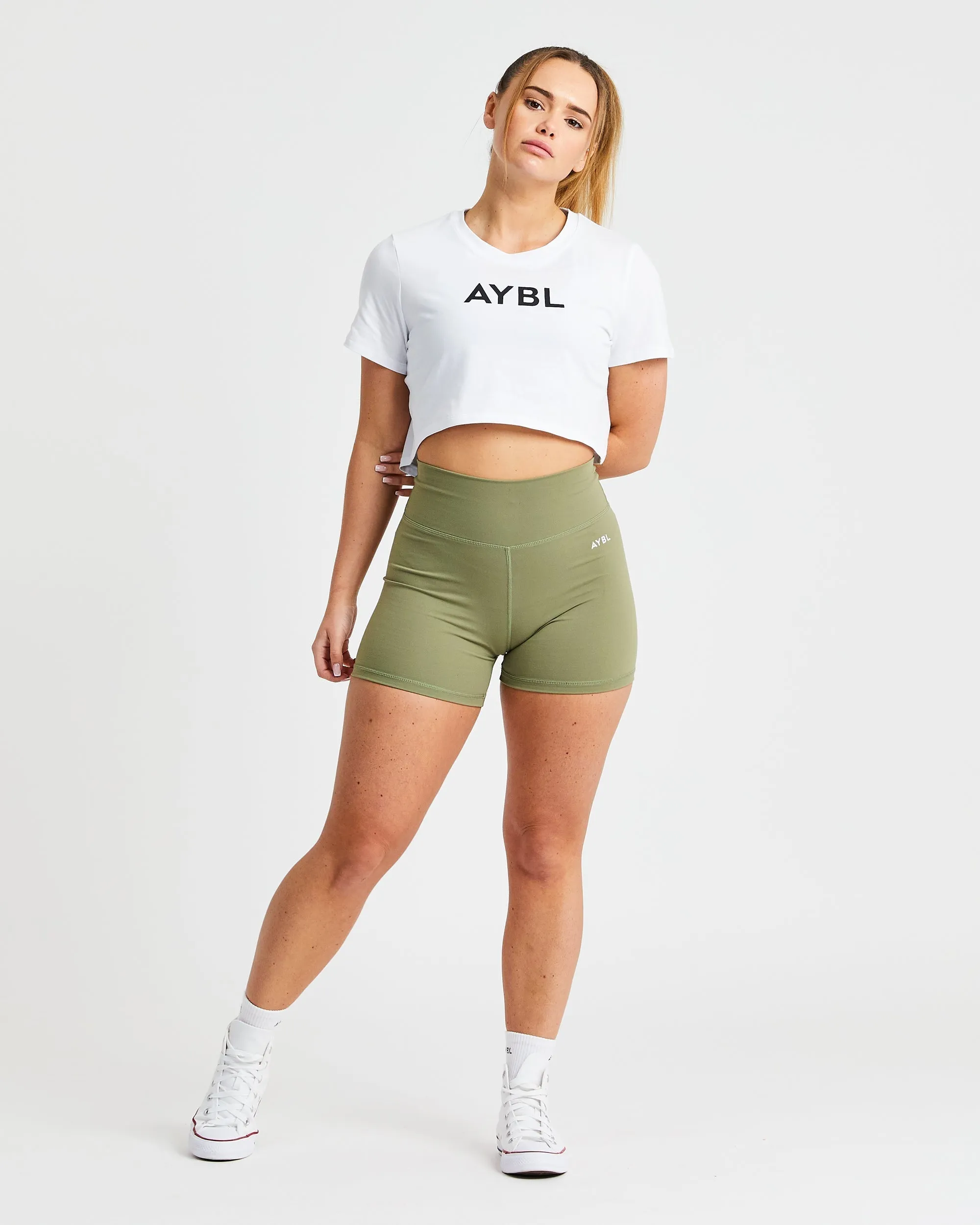 Crop T Shirt - White sold by AYBL product image thumbnail 3