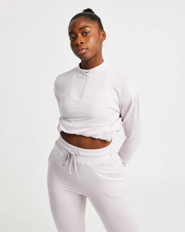Studio 1/2 Zip Pullover - Sand Grey sold by AYBL