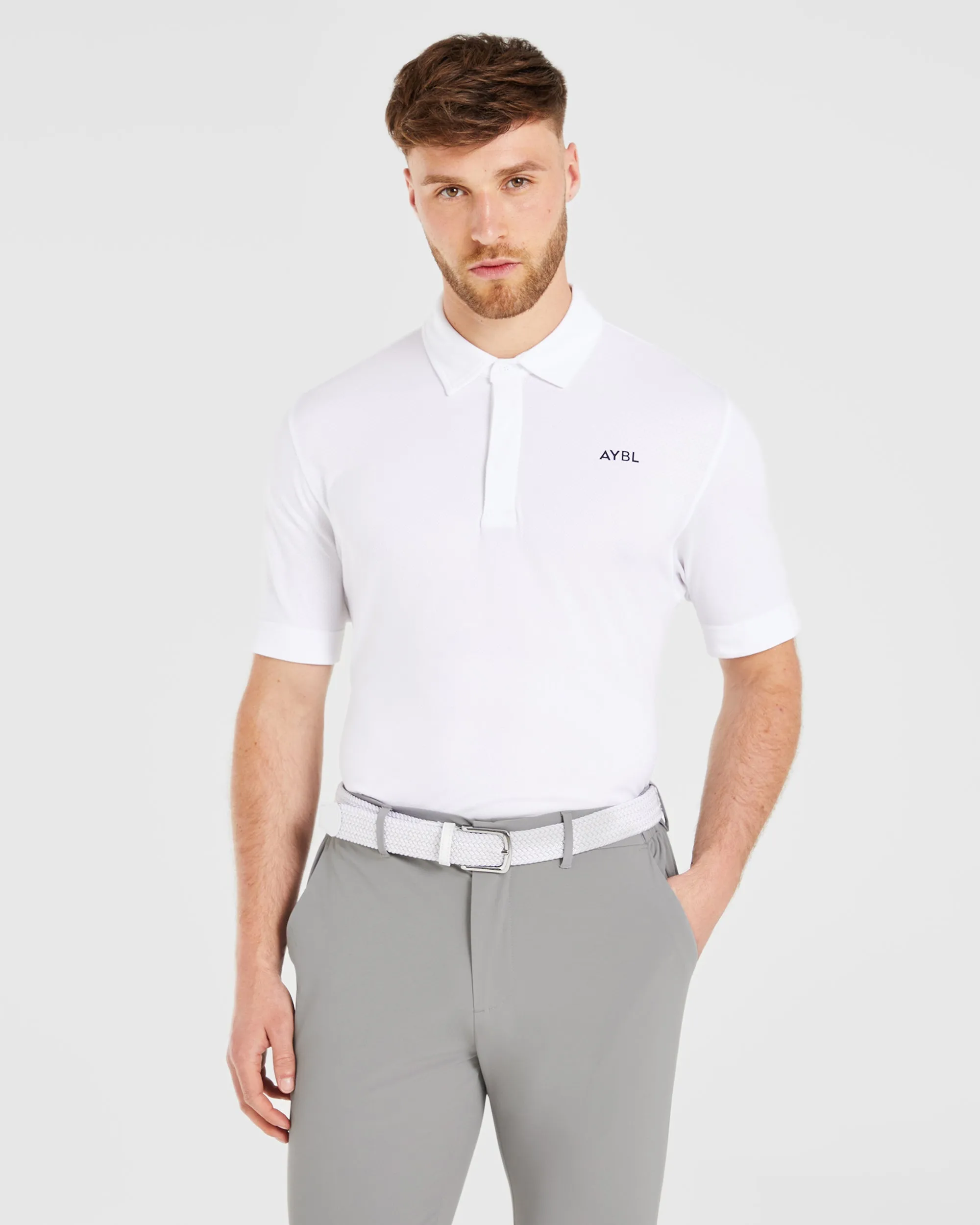 Performance Seamless Polo Shirt - White sold by AYBL
