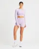 Evolve Speckle Seamless Long Sleeve Crop Top - Lilac sold by AYBL