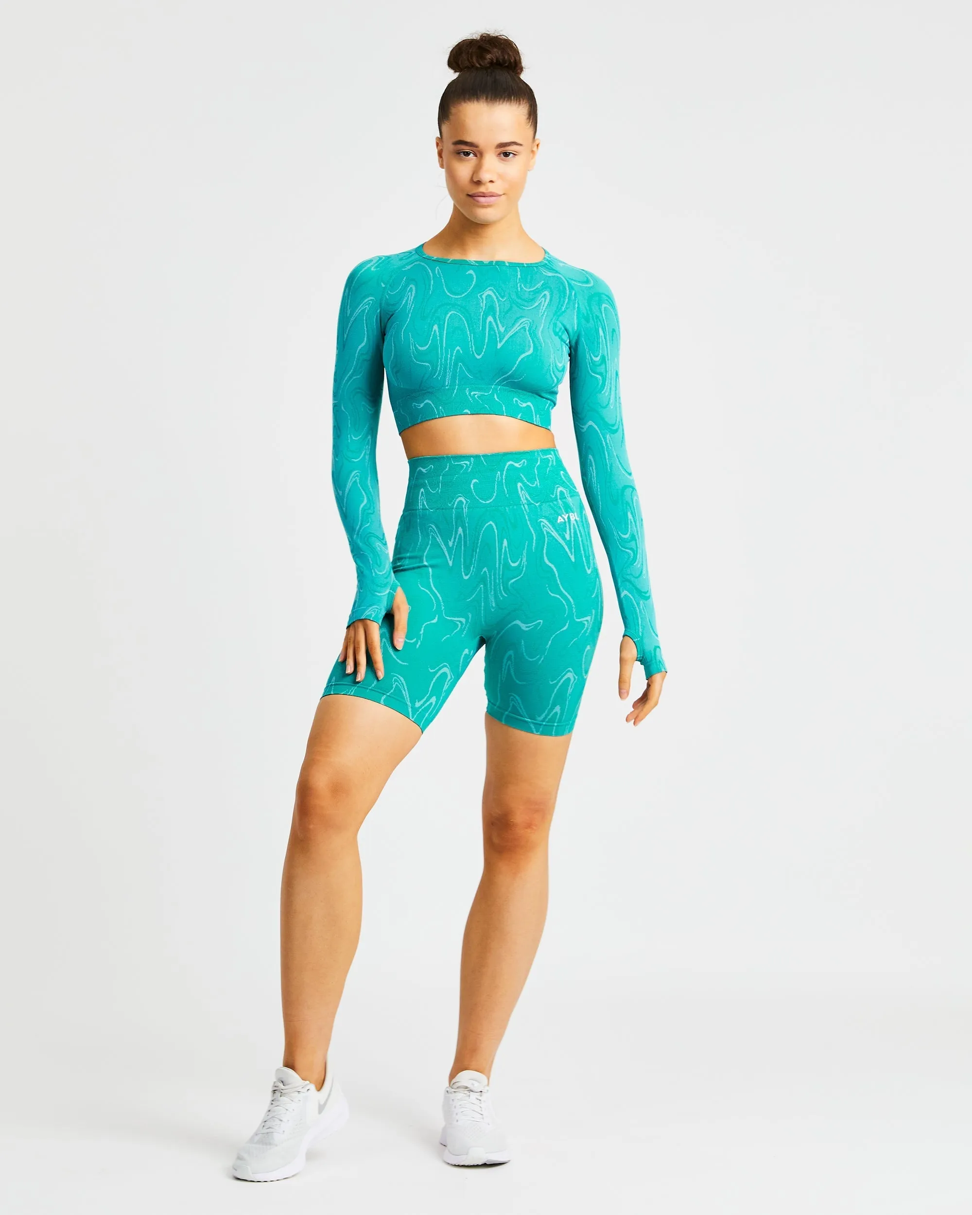 Velocity Seamless Shorts - Turquoise sold by AYBL product image thumbnail 3