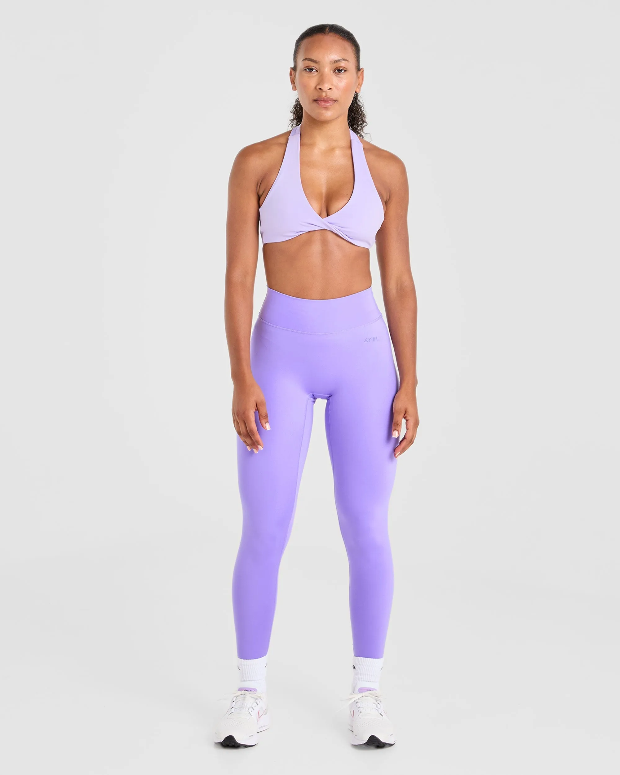 Essential Halterneck Sports Bra - Pastel Purple sold by AYBL product image thumbnail 3