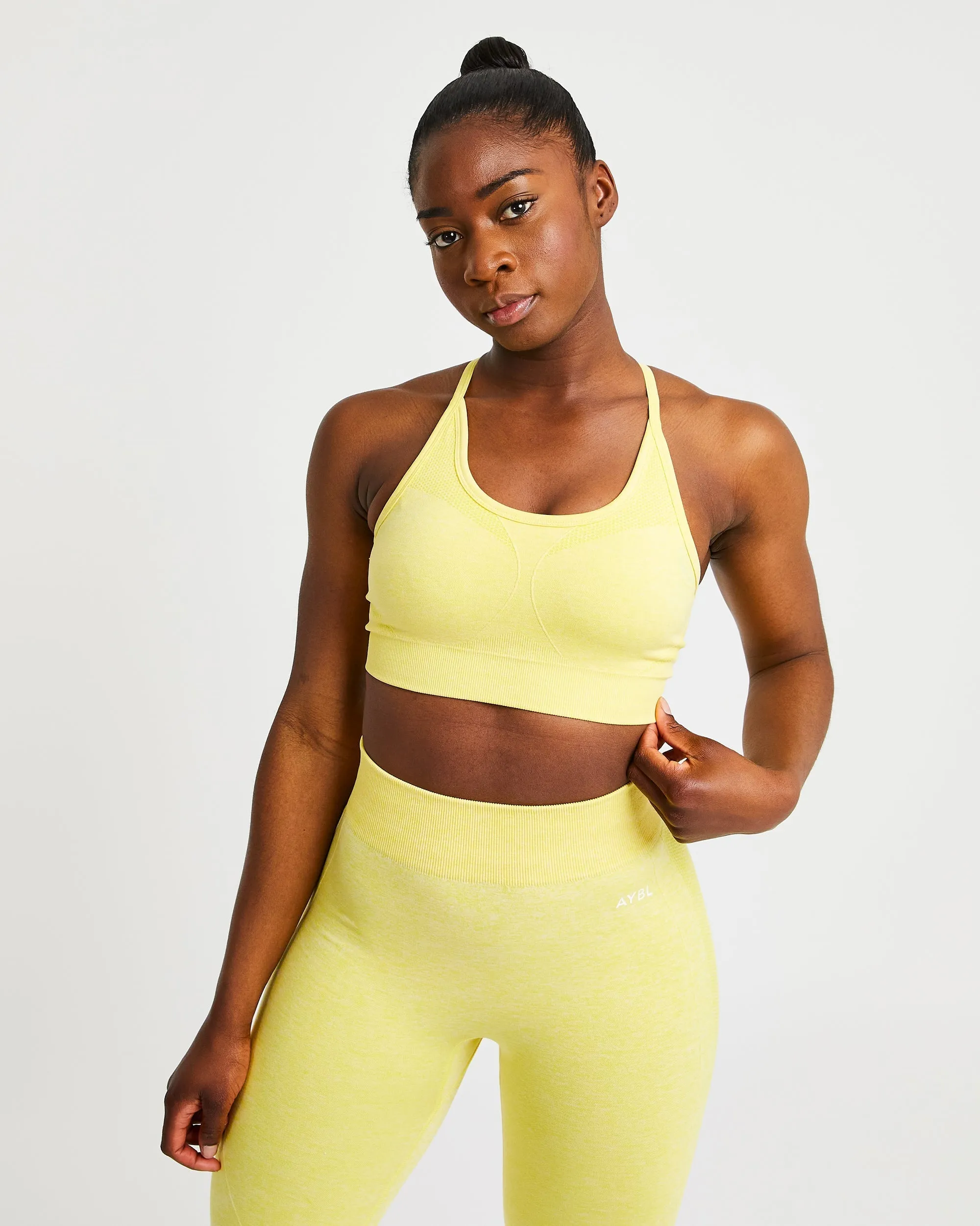 Motion Seamless Sports Bra - Yellow sold by AYBL