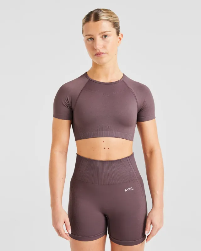 Balance V3 Seamless Crop Top - Coffee Bean sold by AYBL