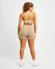 Essential V Neck Sports Bra - Mocha sold by AYBL