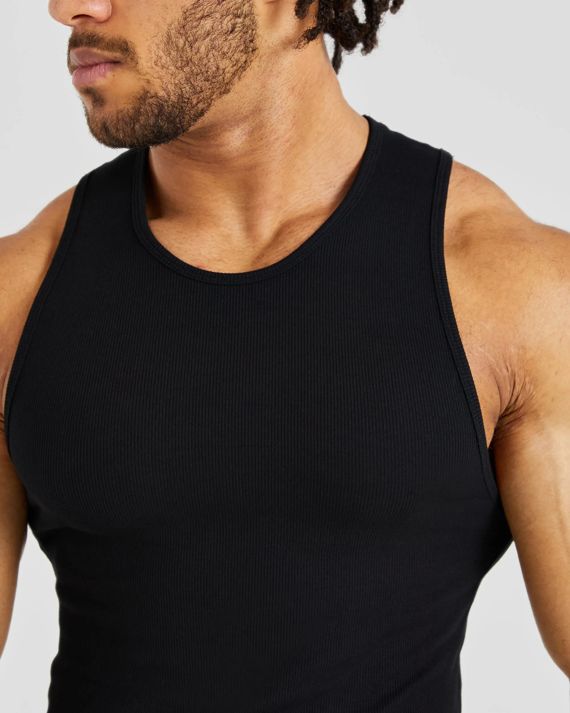Essential Ribbed Tank - Black sold by AYBL product image thumbnail 5