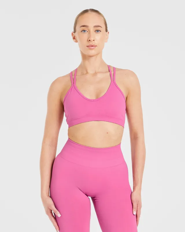 Power Seamless Sports Bra - Pink sold by AYBL