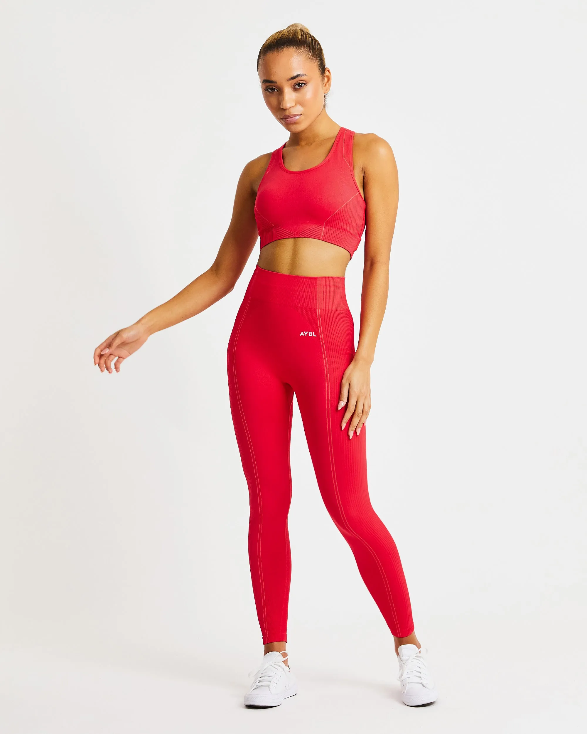 Reflex Seamless Leggings - Red sold by AYBL product image thumbnail 3