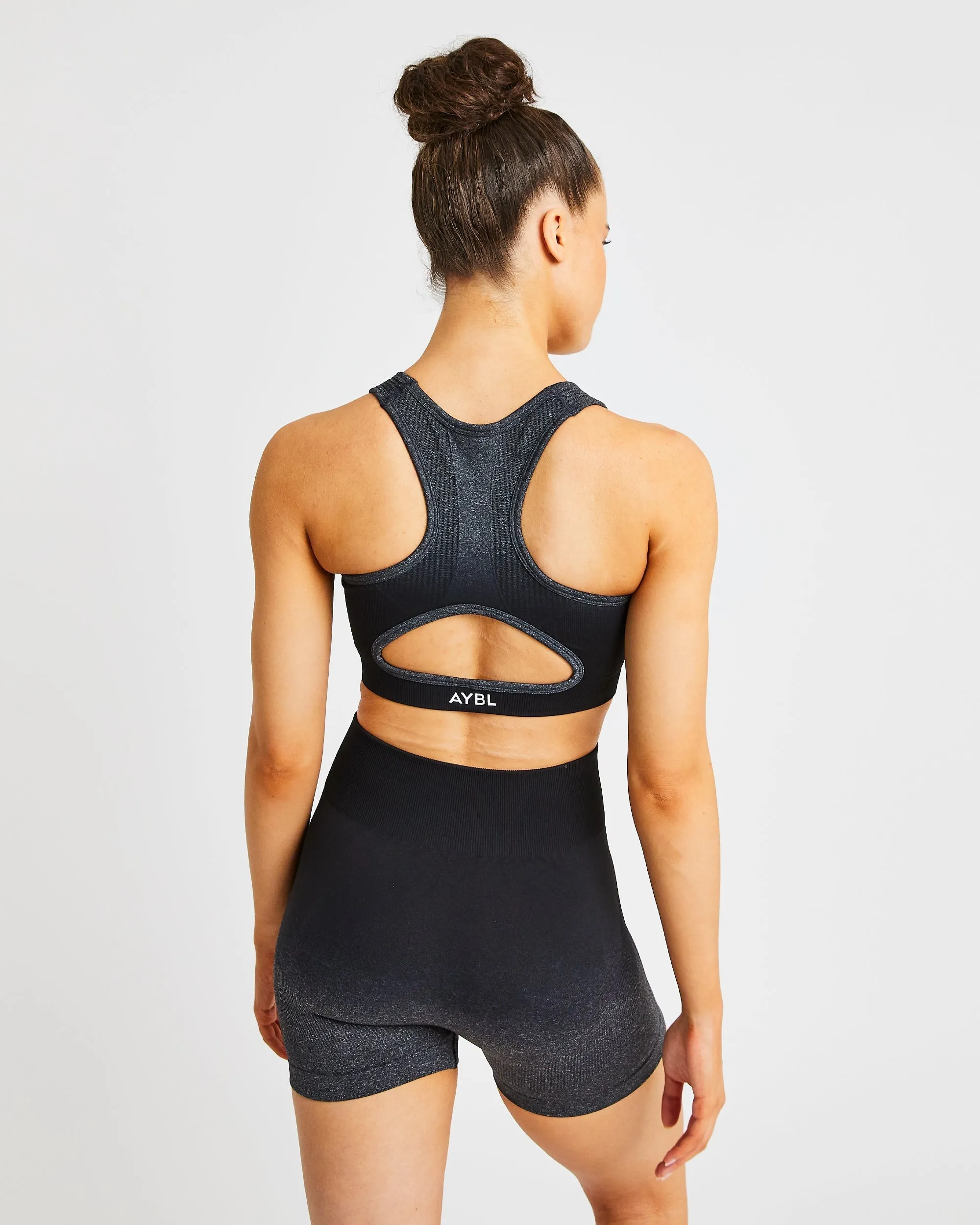 Pulse Ombré Seamless Sports Bra - Black/Grey sold by AYBL product image thumbnail 2