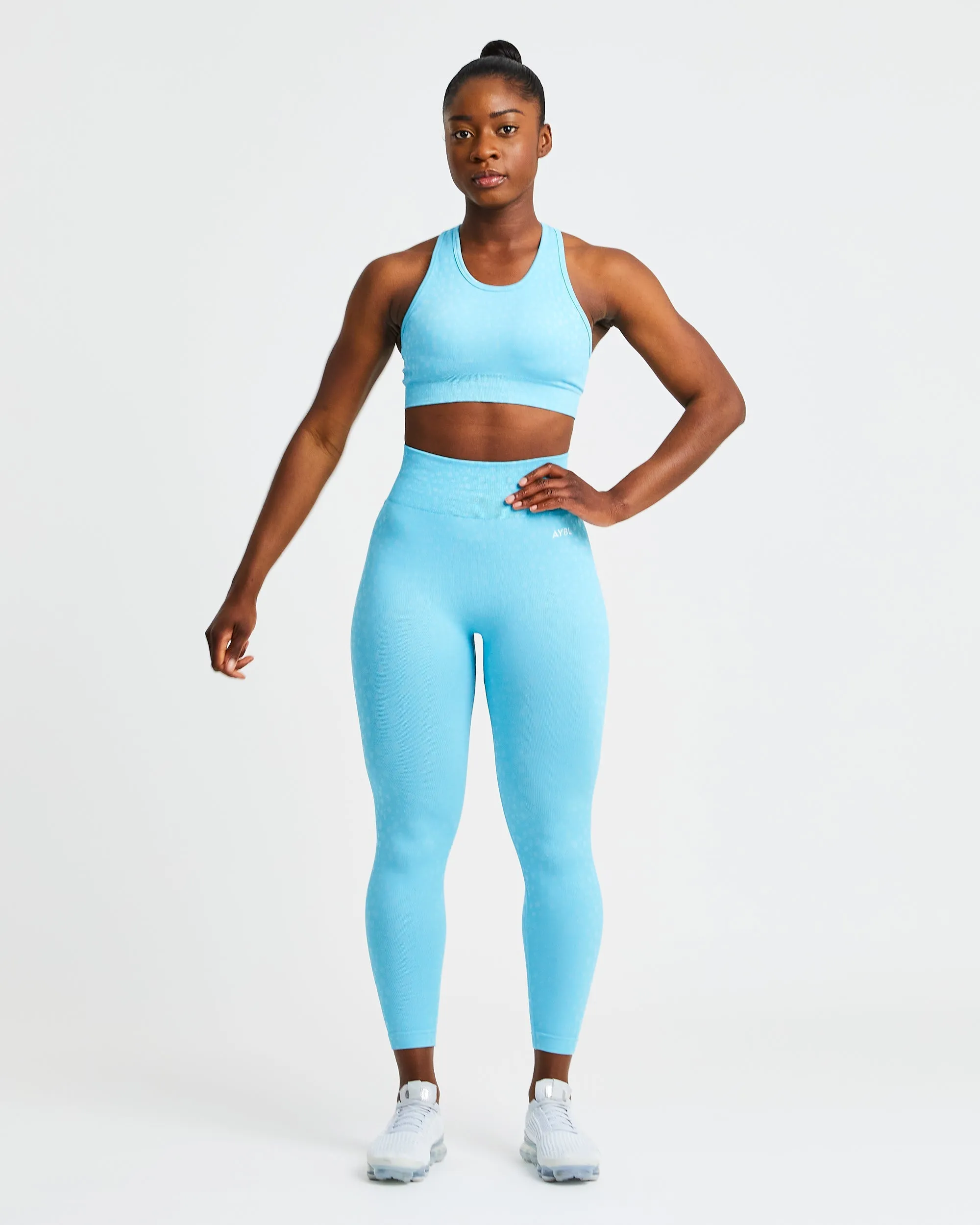 Evolve Speckle Seamless Sports Bra - Light Blue sold by AYBL product image thumbnail 3
