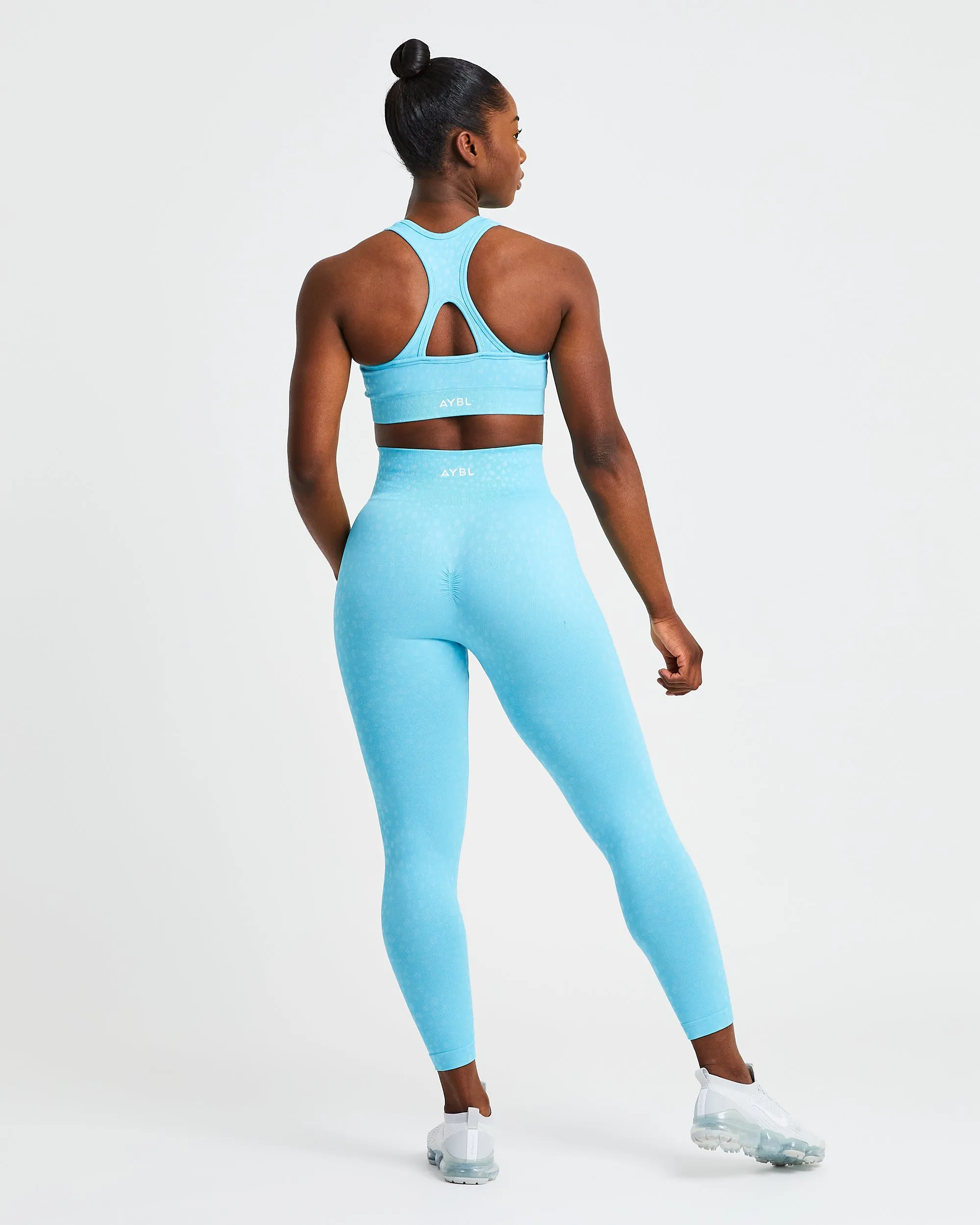 Evolve Speckle Seamless Sports Bra - Light Blue sold by AYBL product image thumbnail 4