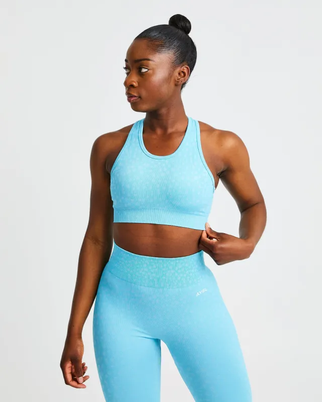 Evolve Speckle Seamless Sports Bra - Light Blue sold by AYBL