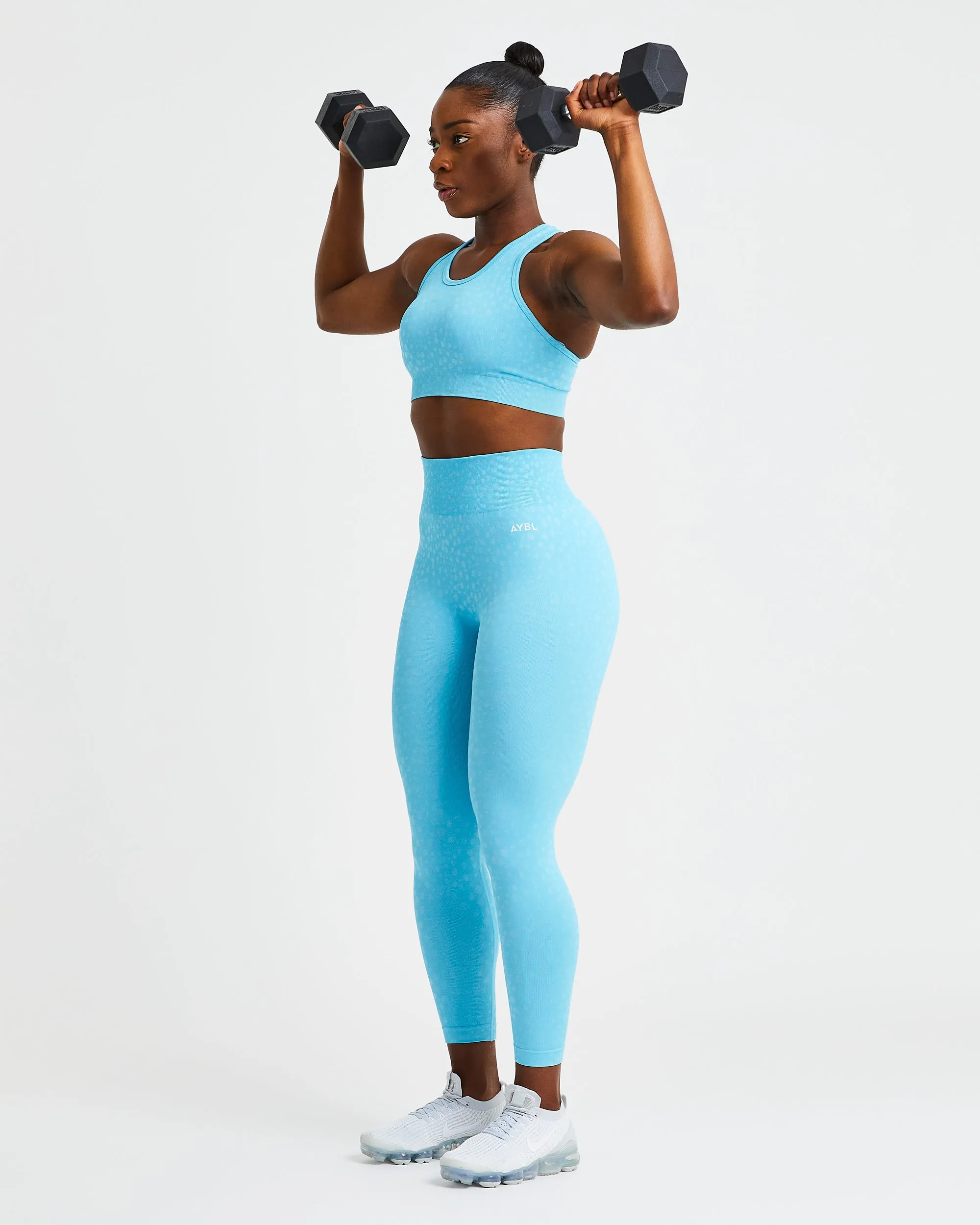 Evolve Speckle Seamless Sports Bra - Light Blue sold by AYBL product image thumbnail 5