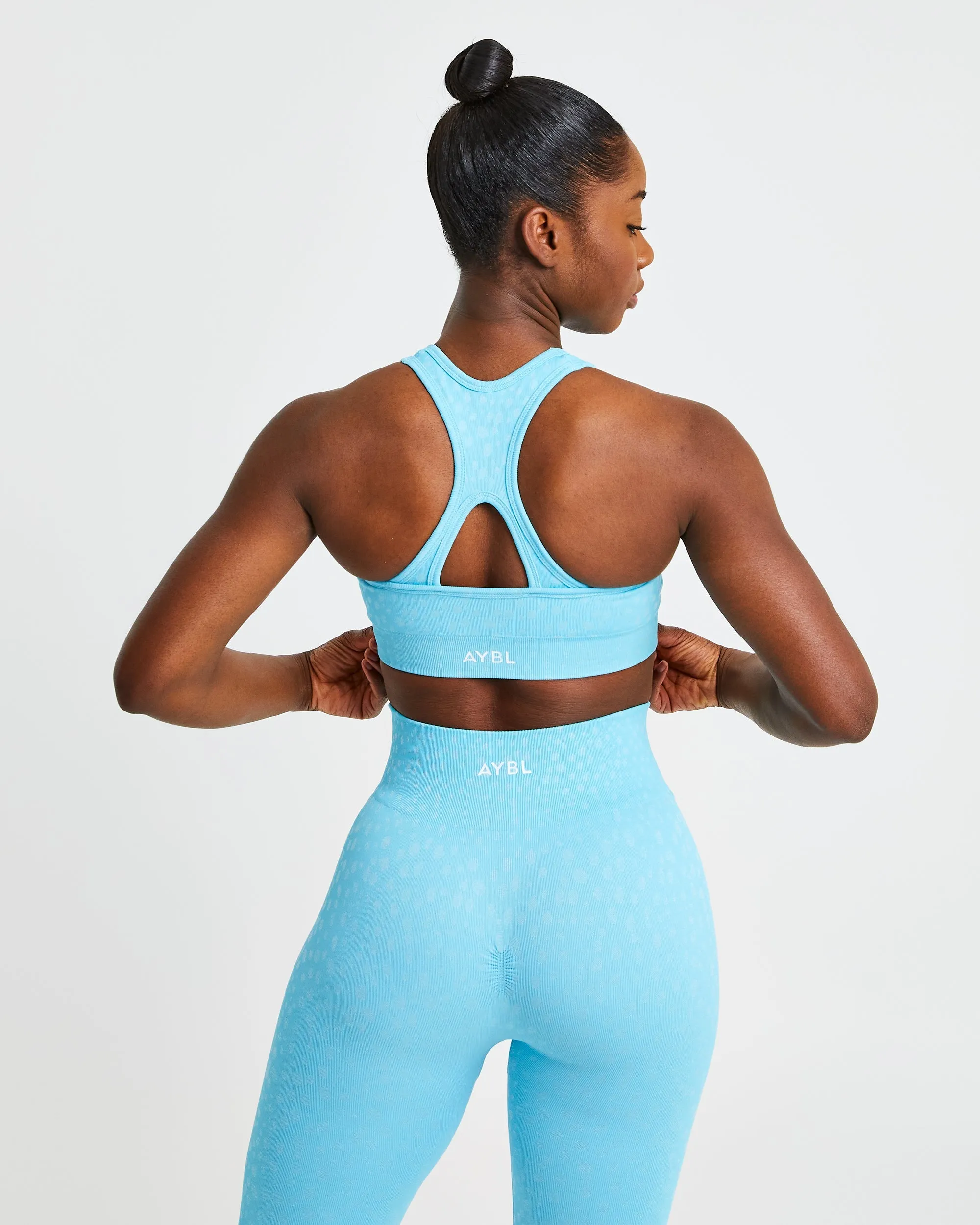 Evolve Speckle Seamless Sports Bra - Light Blue sold by AYBL product image thumbnail 2
