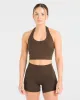 Staple Halterneck Crop Top - Brown sold by AYBL