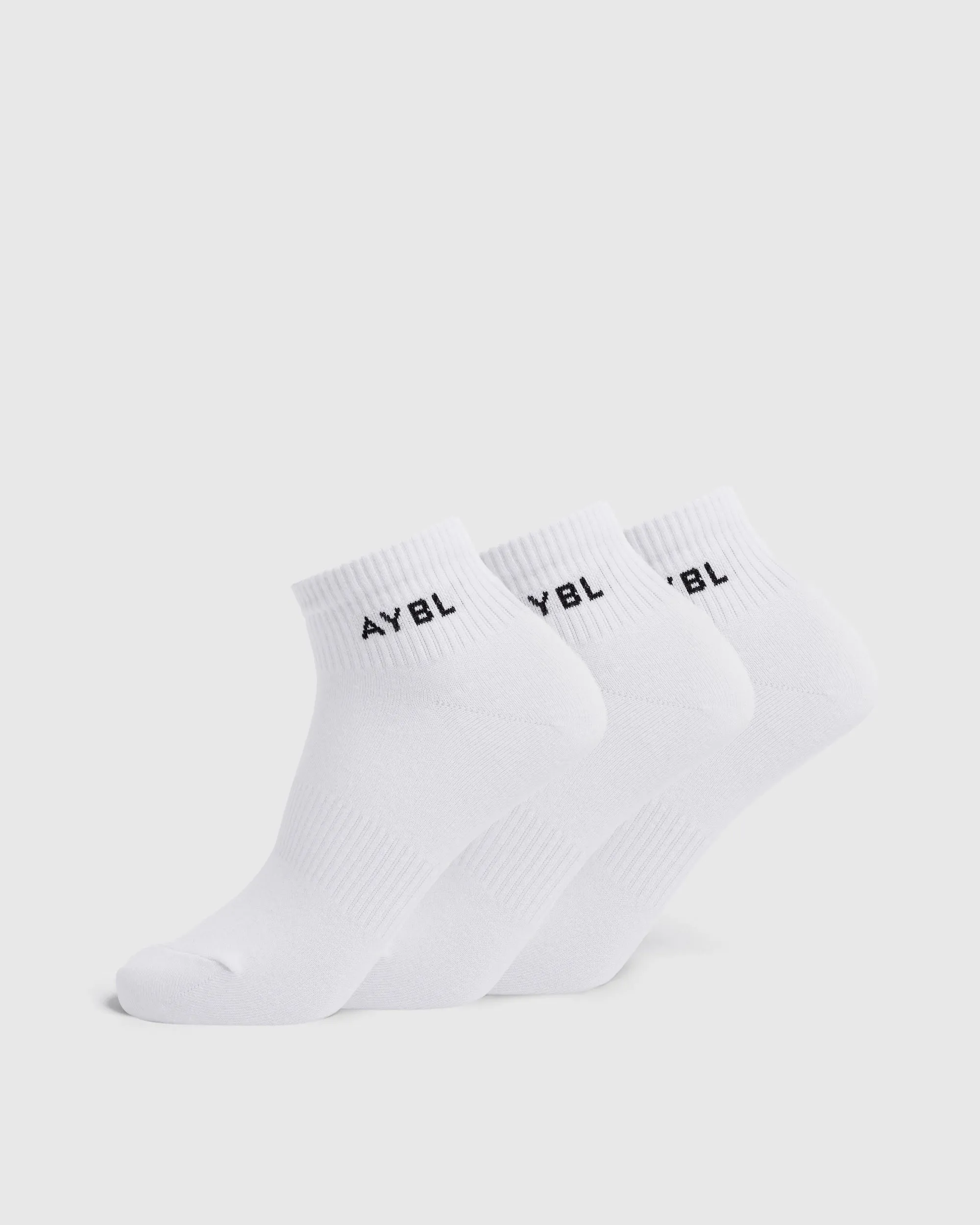 Everyday Ankle Socks (3 Pack) - White sold by AYBL