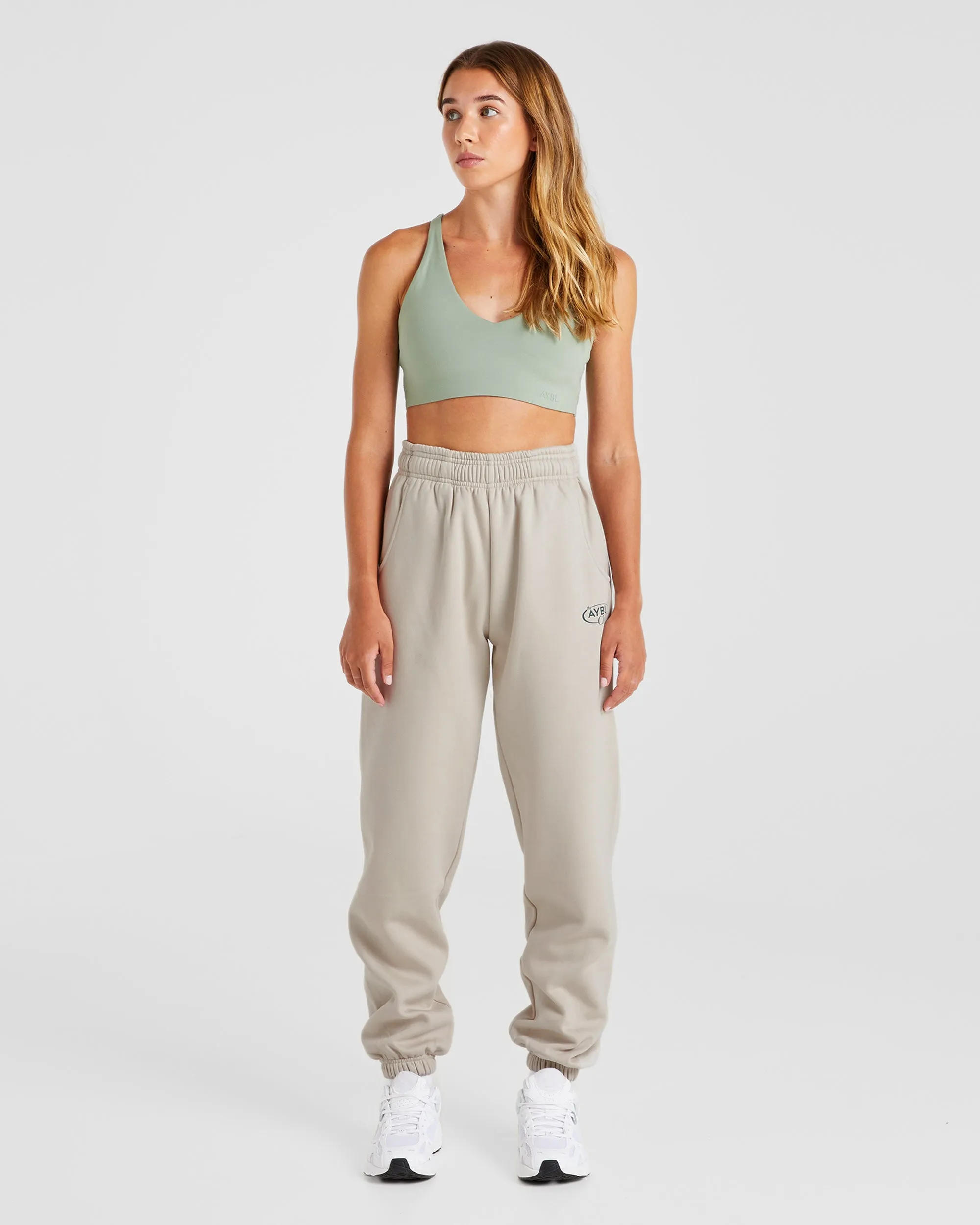 AYBL Club Oversized Joggers - Sand/Green sold by AYBL product image thumbnail 3