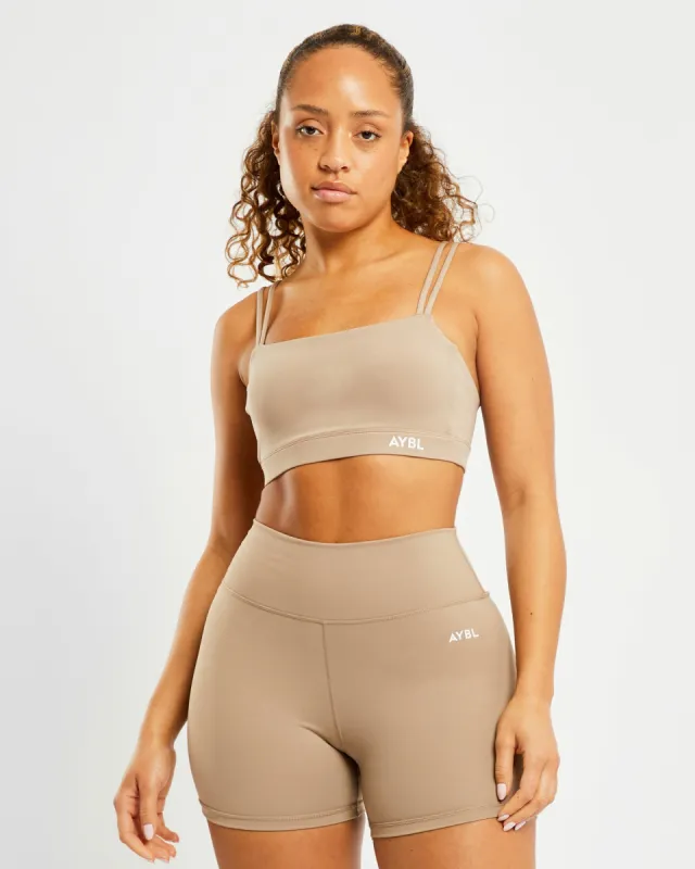 Essential Bandeau Sports Bra - Mocha sold by AYBL