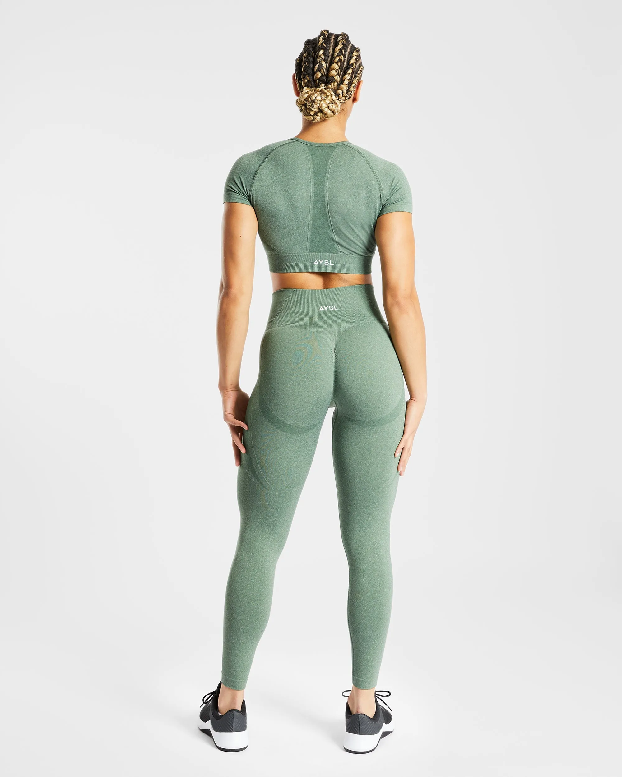 Empower Seamless Leggings - Olive Marl sold by AYBL product image thumbnail 4