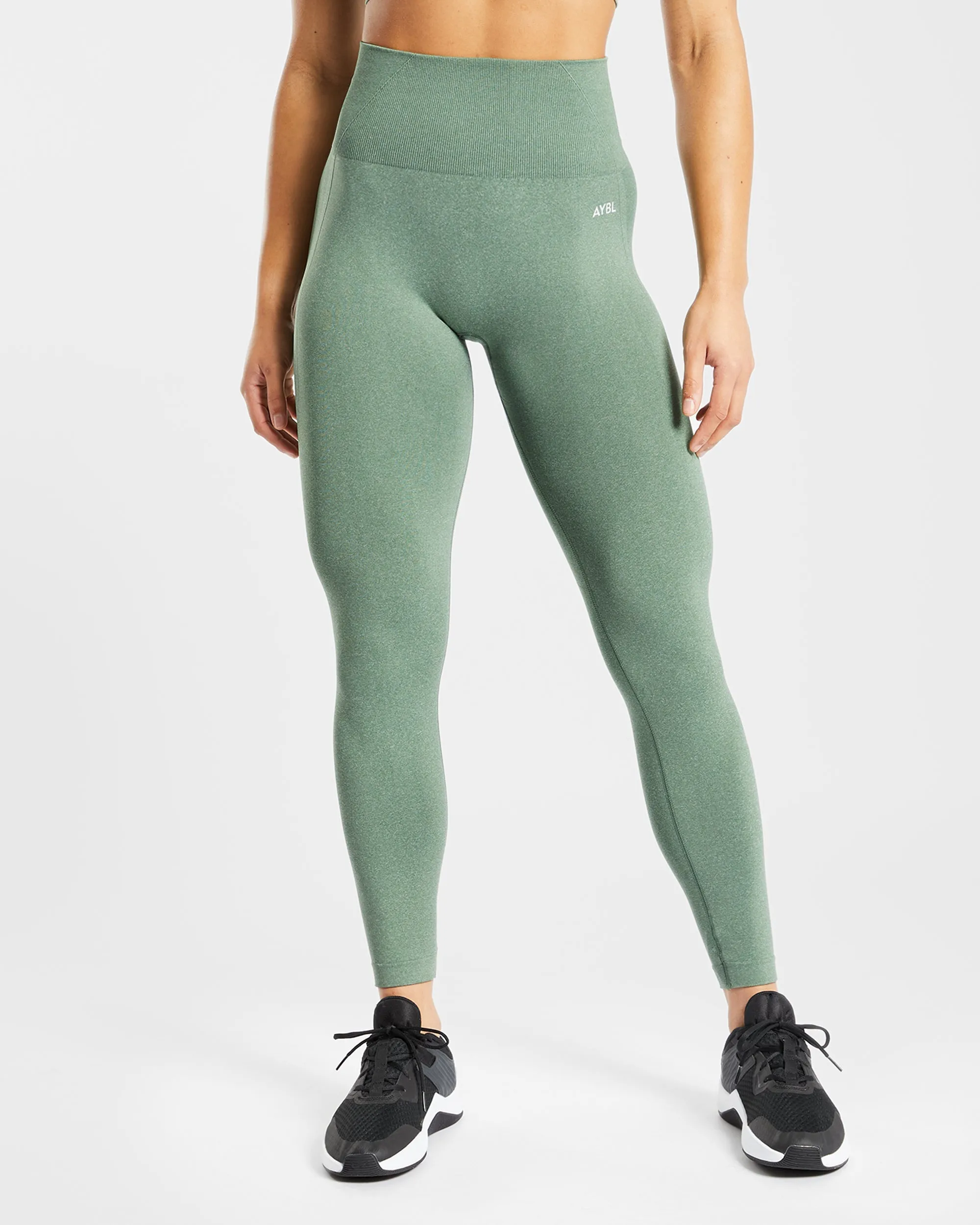 Empower Seamless Leggings - Olive Marl sold by AYBL