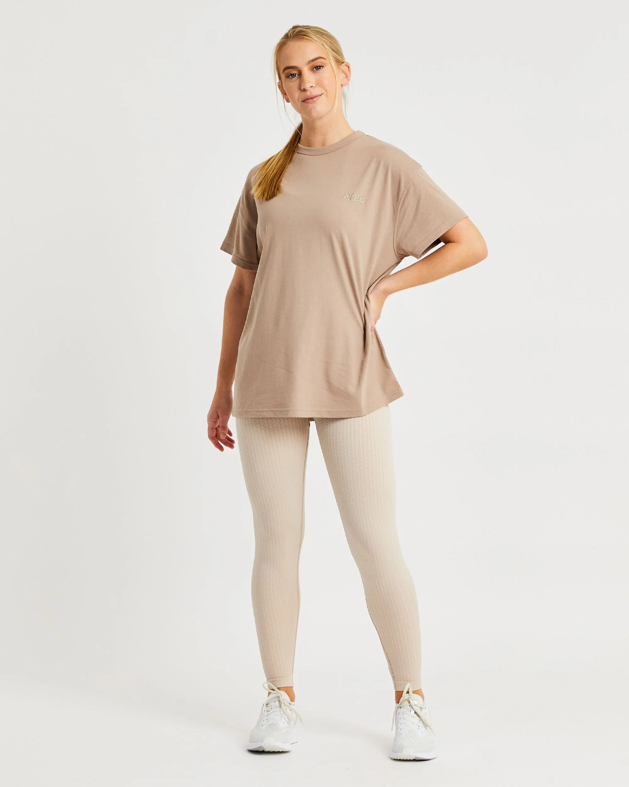 Luxe T Shirt - Mocha sold by AYBL product image thumbnail 3