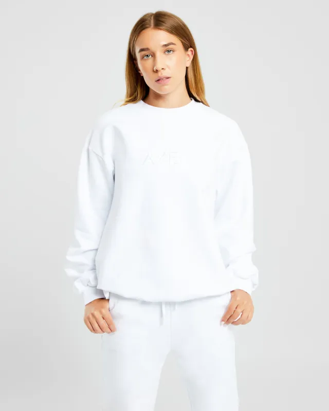 Everyday Relaxed Sweater - White sold by AYBL