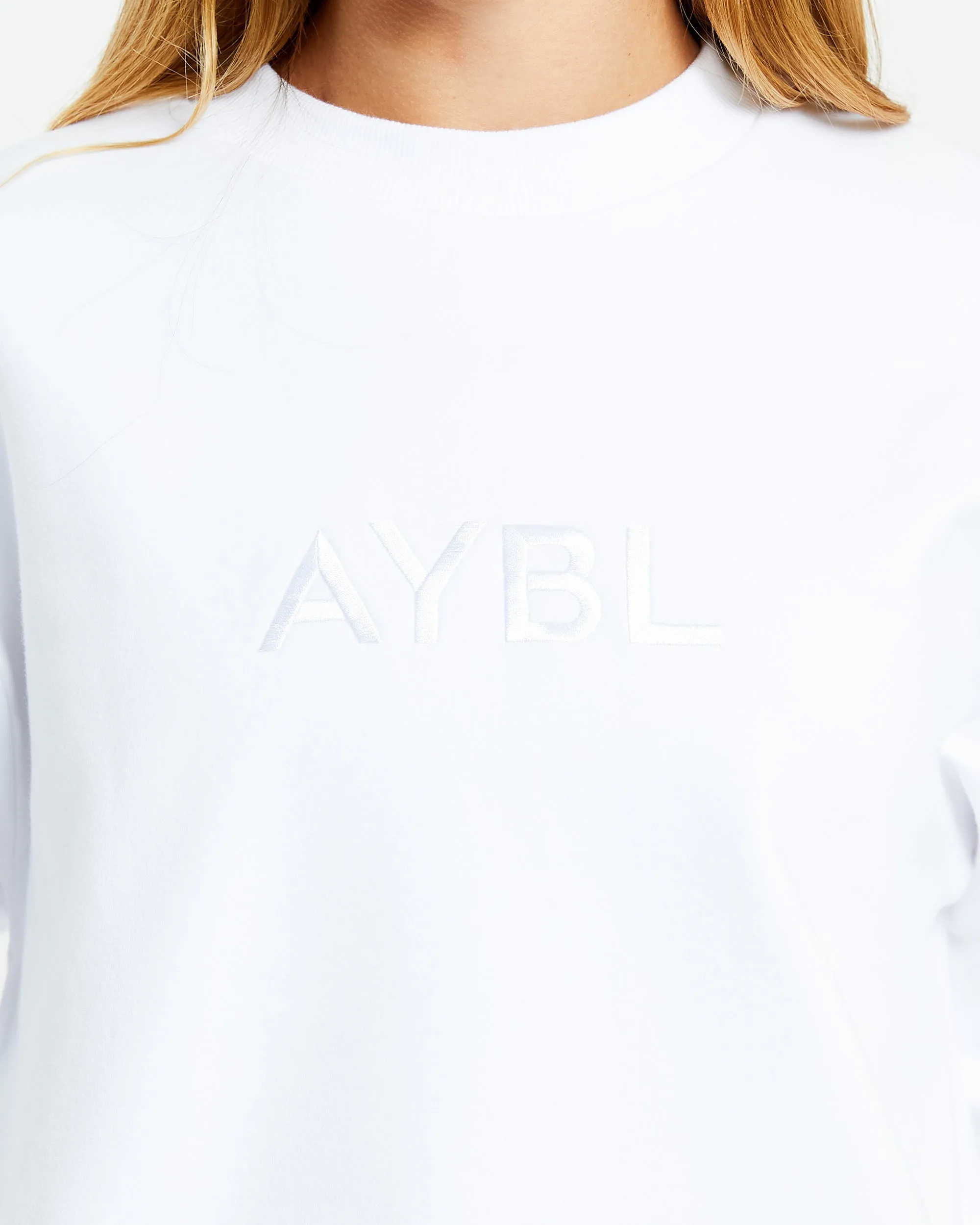 Everyday Relaxed Sweater - White sold by AYBL product image thumbnail 5