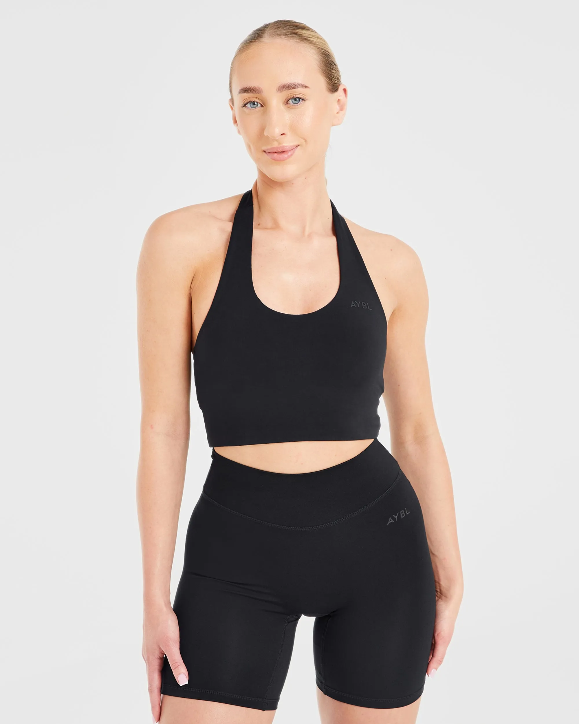 Staple Halterneck Crop Top - Black sold by AYBL