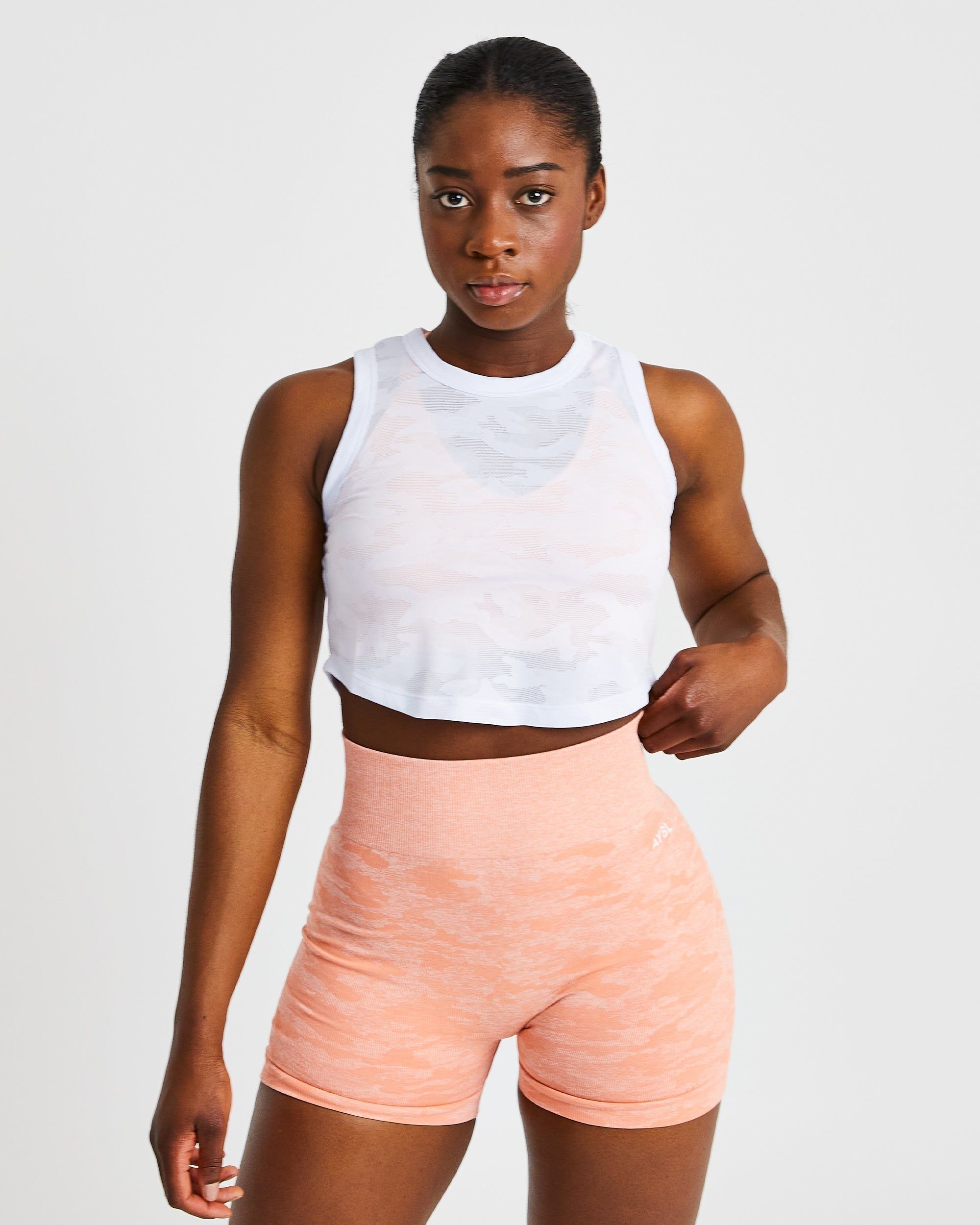 Evolve Camo Crop Vest - White sold by AYBL