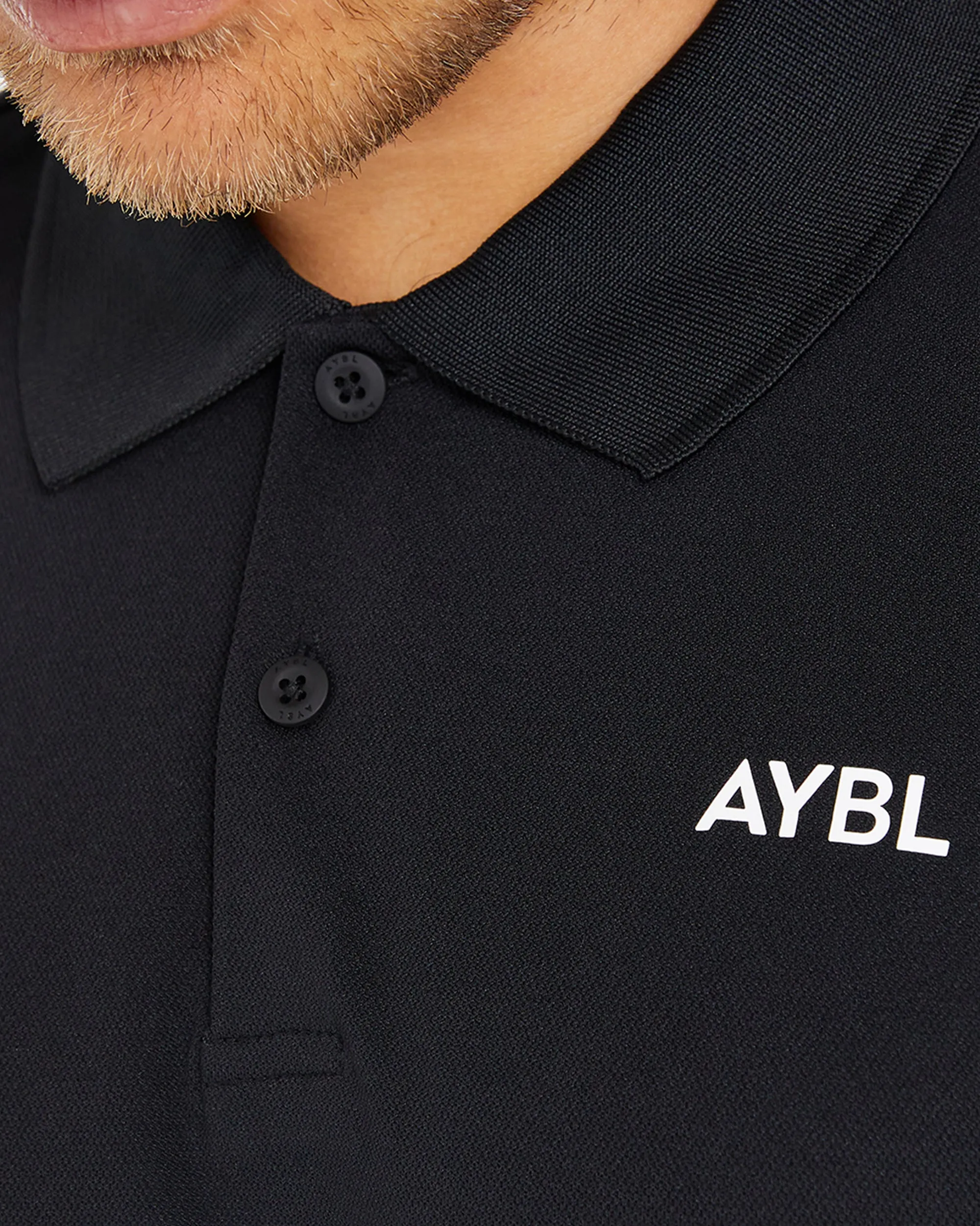 Performance Polo Shirt - Black sold by AYBL product image thumbnail 5