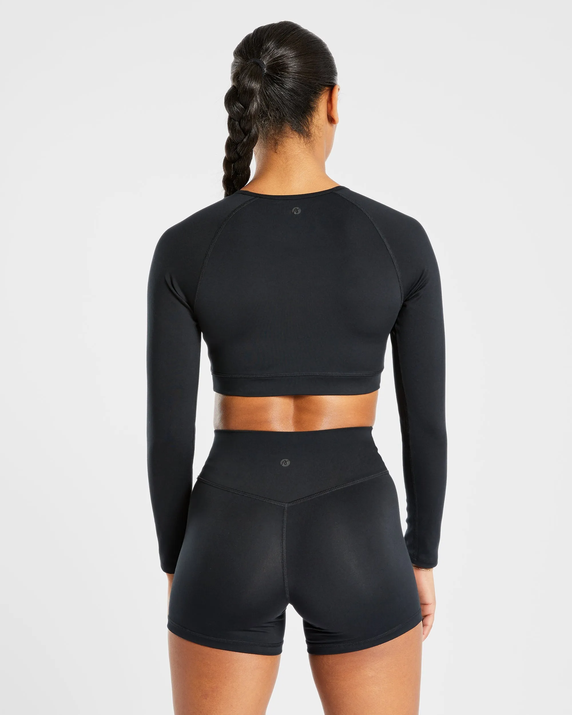 Staple Long Sleeve Crop Top - Black sold by AYBL product image thumbnail 2