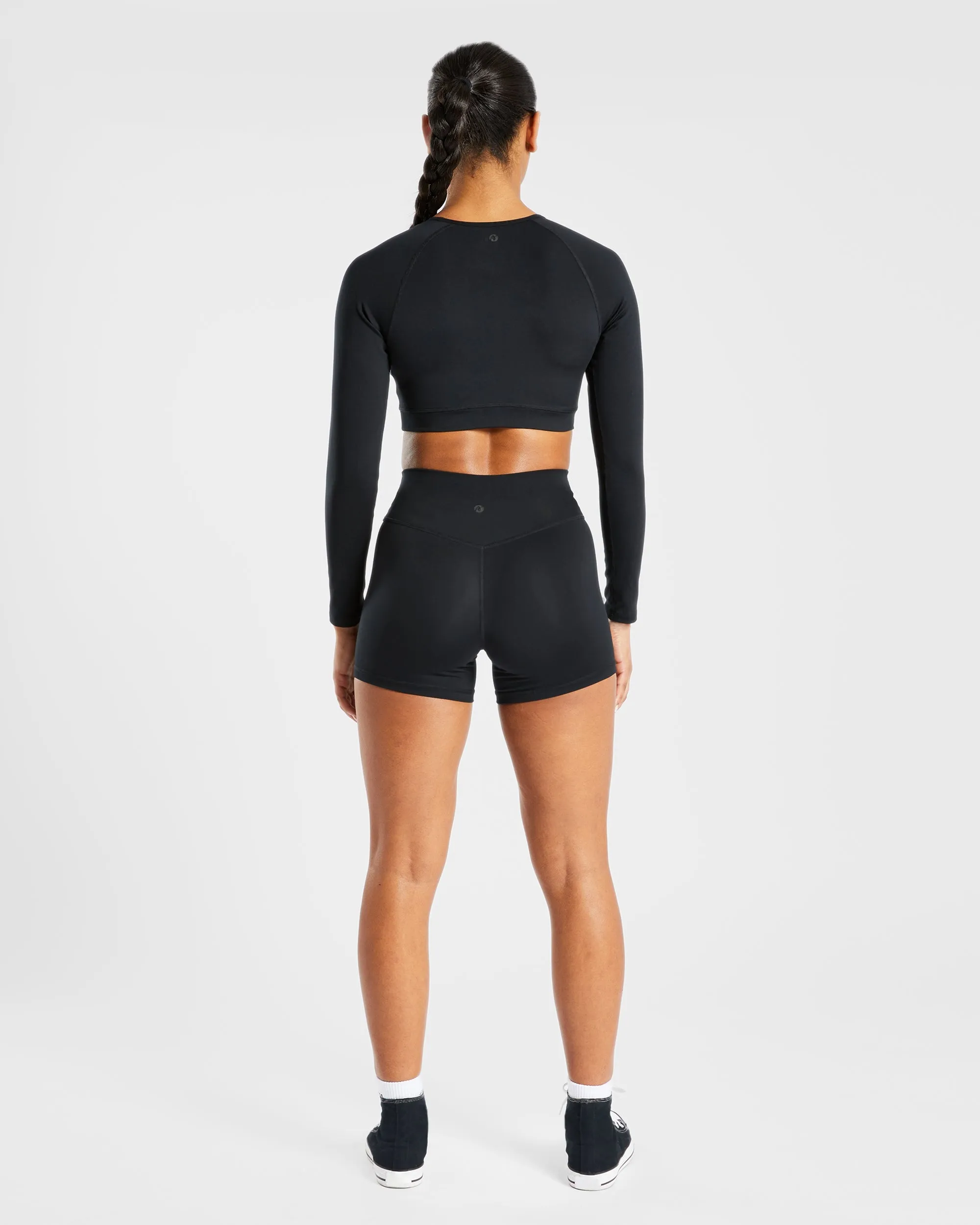 Staple Long Sleeve Crop Top - Black sold by AYBL product image thumbnail 4